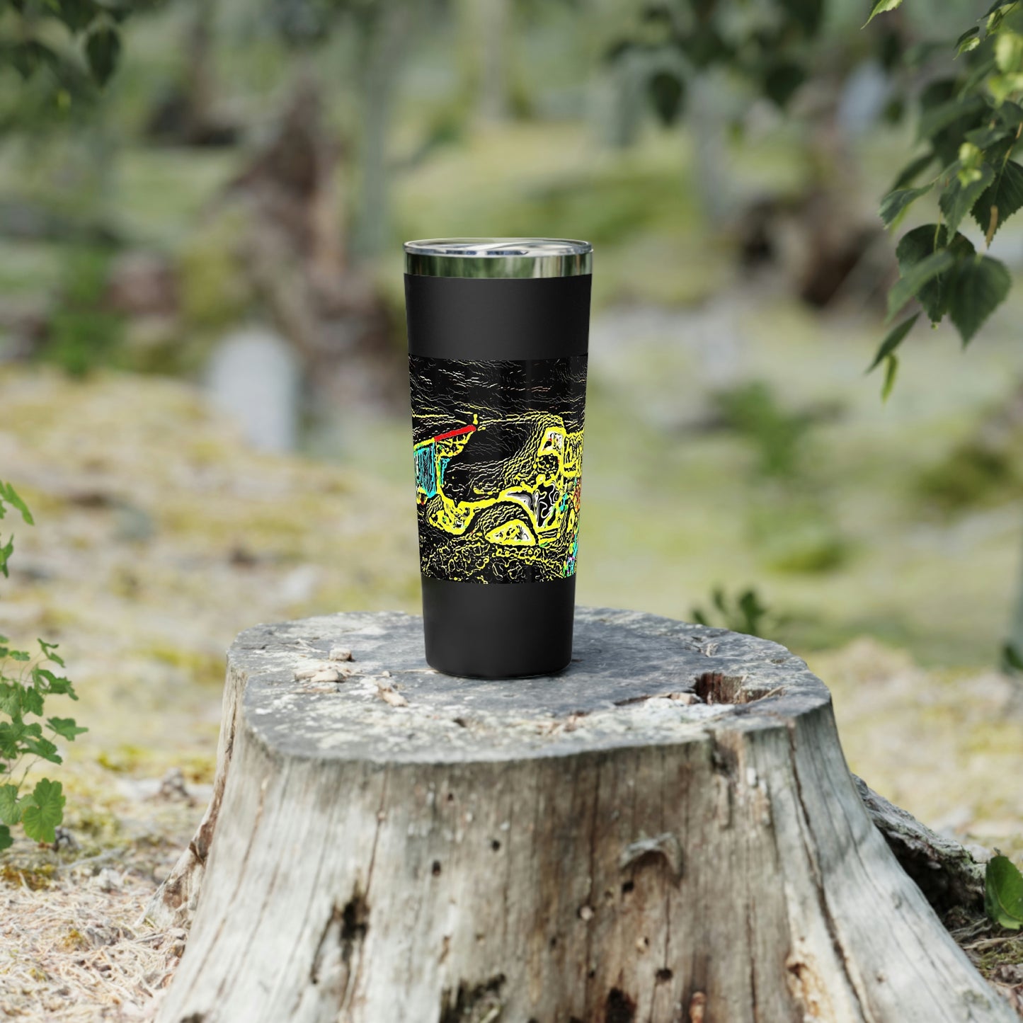Copper Vacuum Insulated Tumbler, 22oz ... "Snow Vehicle In Snow Storm At-Rest" ... Circa 12Mar23 ... Central Idaho ... 18-Hours Rendering Time: Original Works ...