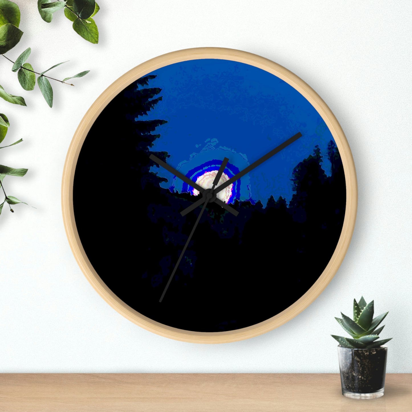 Wall clock ... "The Road Home" ...' Over The River & Through The Woods To? ...' ... Moonscape Near Elk City, Idaho ... Original Works ... 5Jan23 ...
