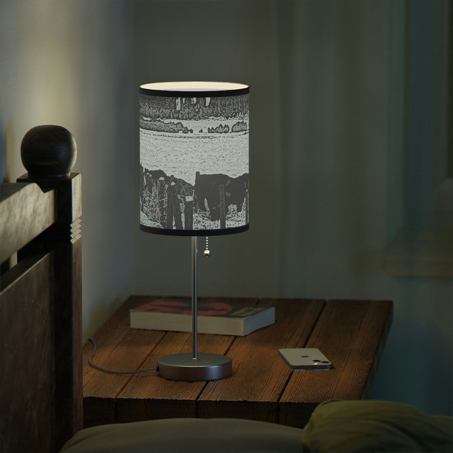 Lamp on a Stand, US|CA plug ... A Quiet Morning ... "Along The Red River & Nature Preserve Plateau" ... Jan23 ... Original Works ...