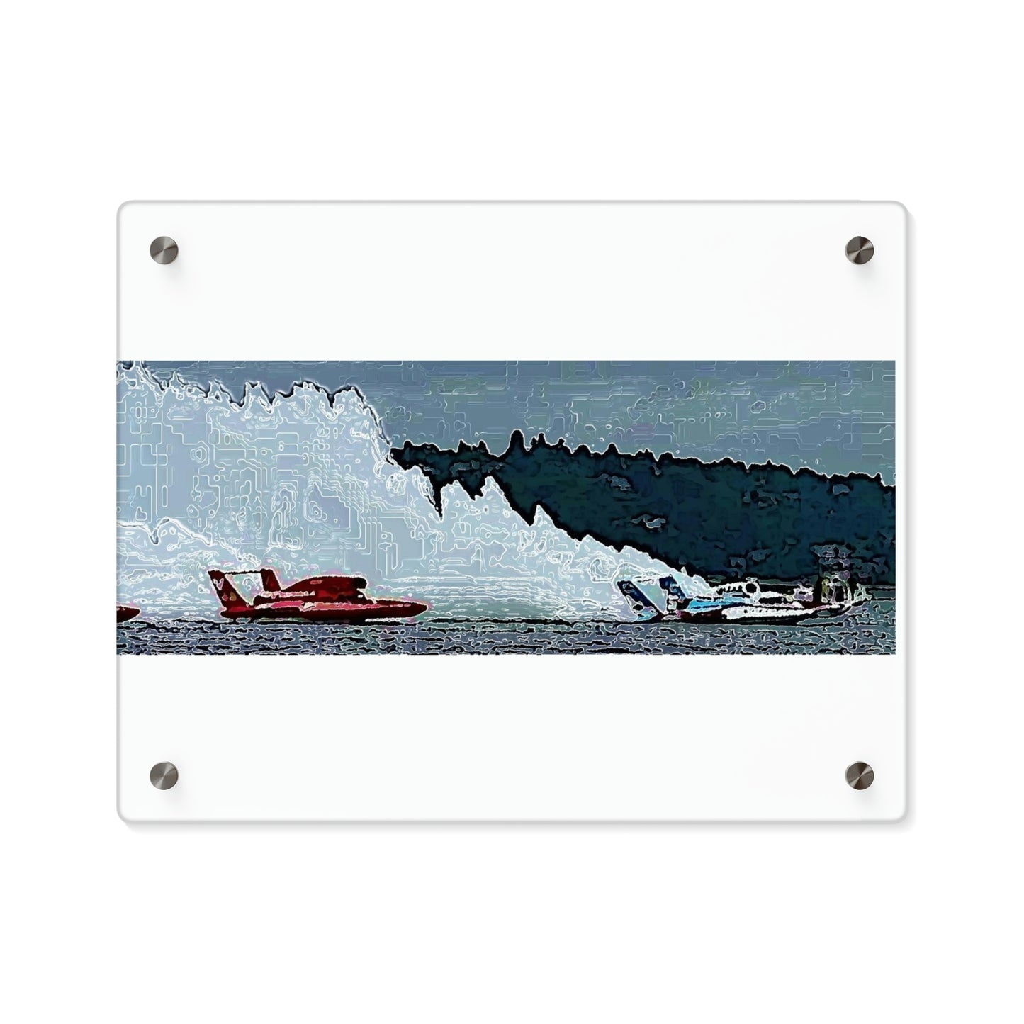 Acrylic Wall Art Panels ... Seattle Columbia Cup On Lake Washington ... "Dave Wilcox Heads For The Win" ... Associate Gift-Photo ... Original Works ...