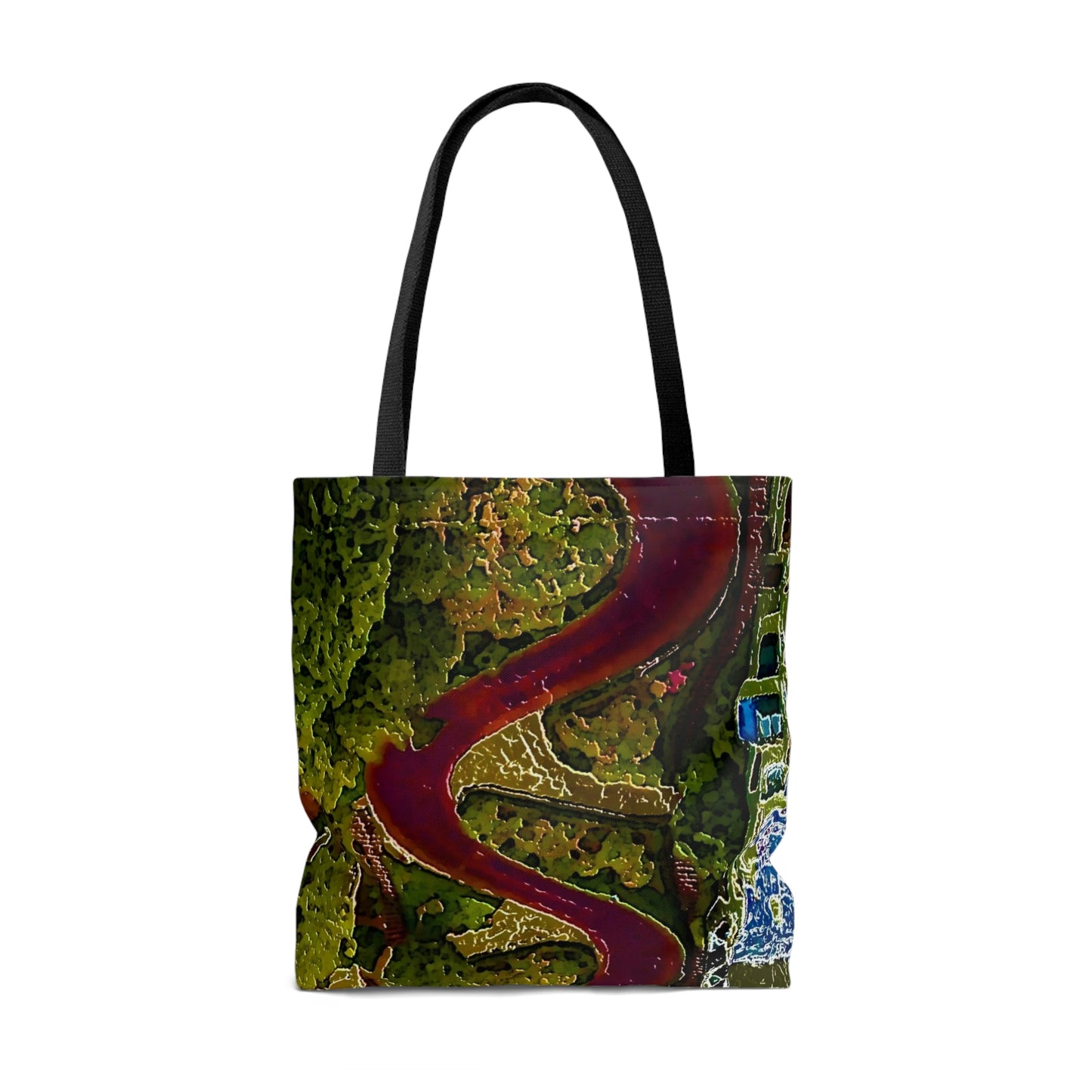 AOP Tote Bag ... A Crazy Street ... 'Eight Winding Curve-Switchbacks' ... "Lombard Street, San Francisco, CA' ... Family Archives: 1970's ... Original Works ...