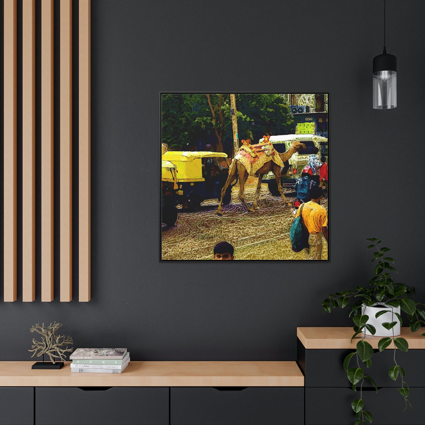 Gallery Canvas Wraps, Square Frame ... "Truckin'-Up-To-Buffalo ... 'Oops - Wrong Country' ... Truckin'-Up-To-New Delll -'E' ... " ... (Delhi, India) ... 5July2007. Original Works ...