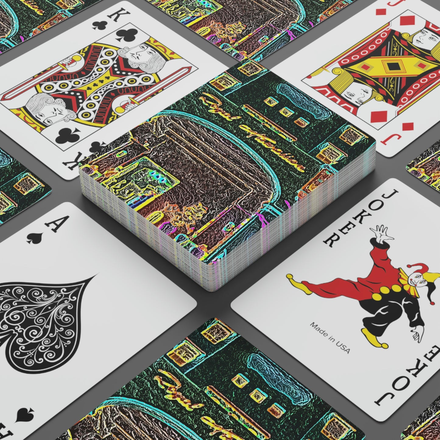 Custom Poker Cards ... "La Grande Entree" At: 'The Pink Palace' ... The Royal Hawai'ian ... Honolulu, HI ... '27Oct2014' ... Original Works ...