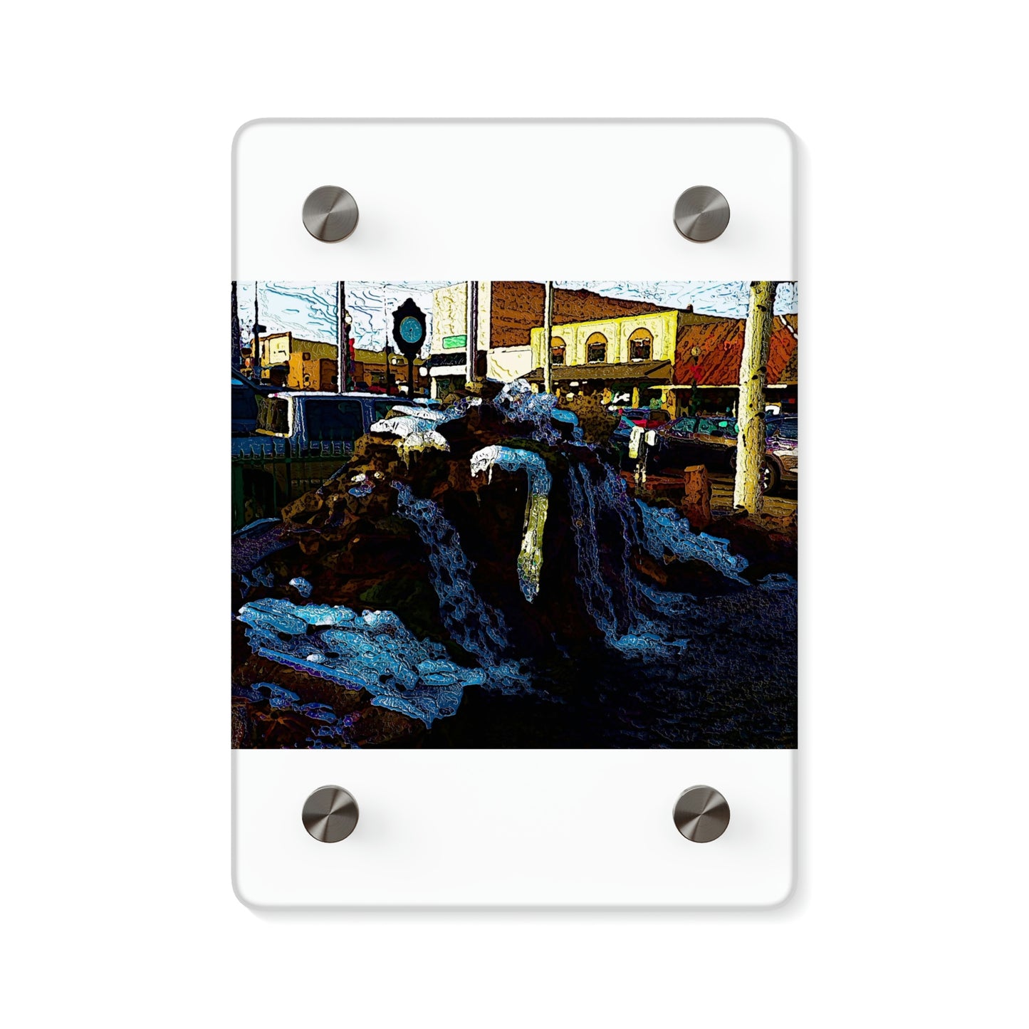 Acrylic Wall Art Panels ... "Ice & Water Sculpted" ... Downtown Grangeville, Idaho ... Adjacent To Irwin Pharmacy ... 5Jan23 ... Original Works ...