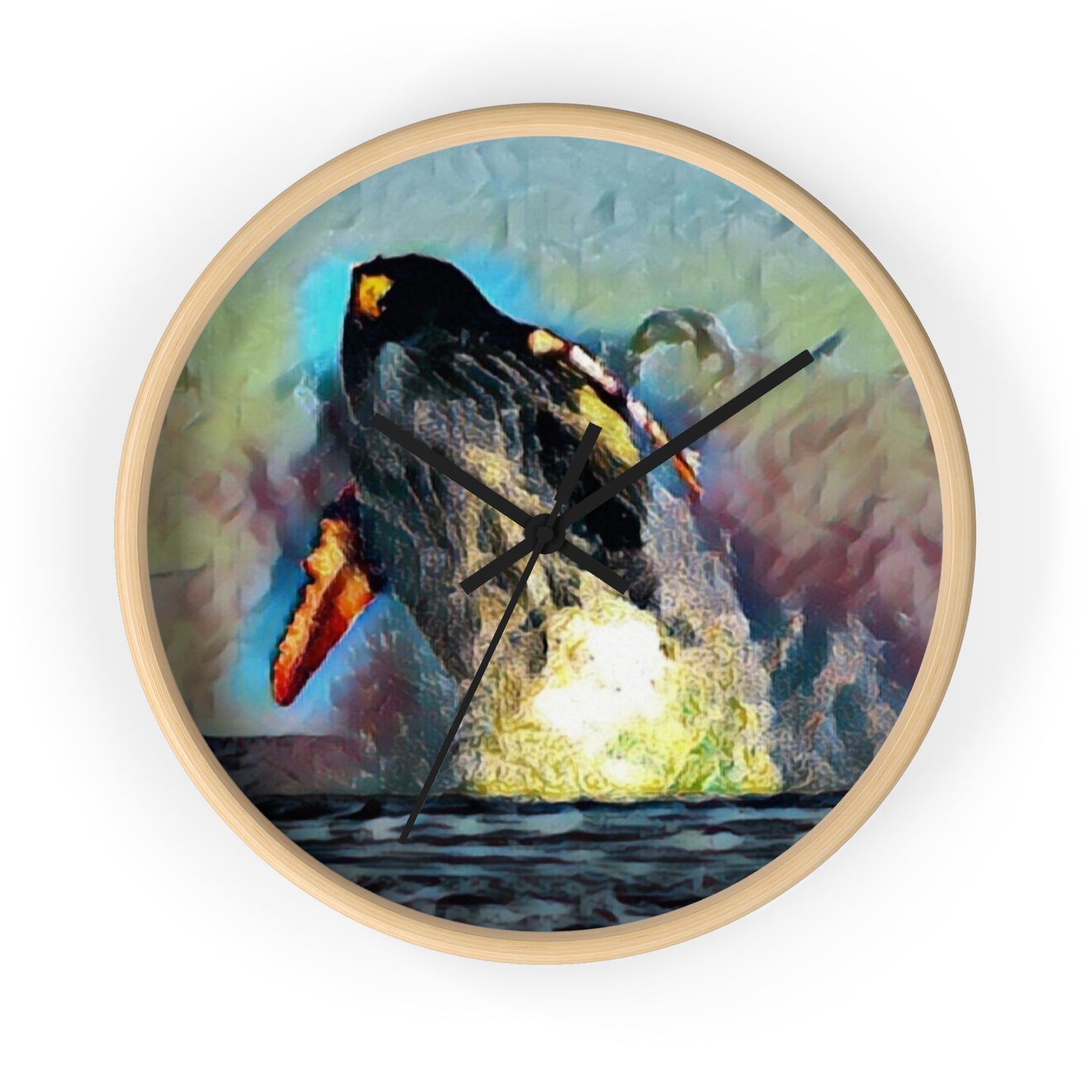 Wall Clock ... An Extraordinary Humpback Breach ... 'With Explosive Energy' ... Family Archives (KPH) ... Circa: 21st Century. Maui, HI ... Original Works ...