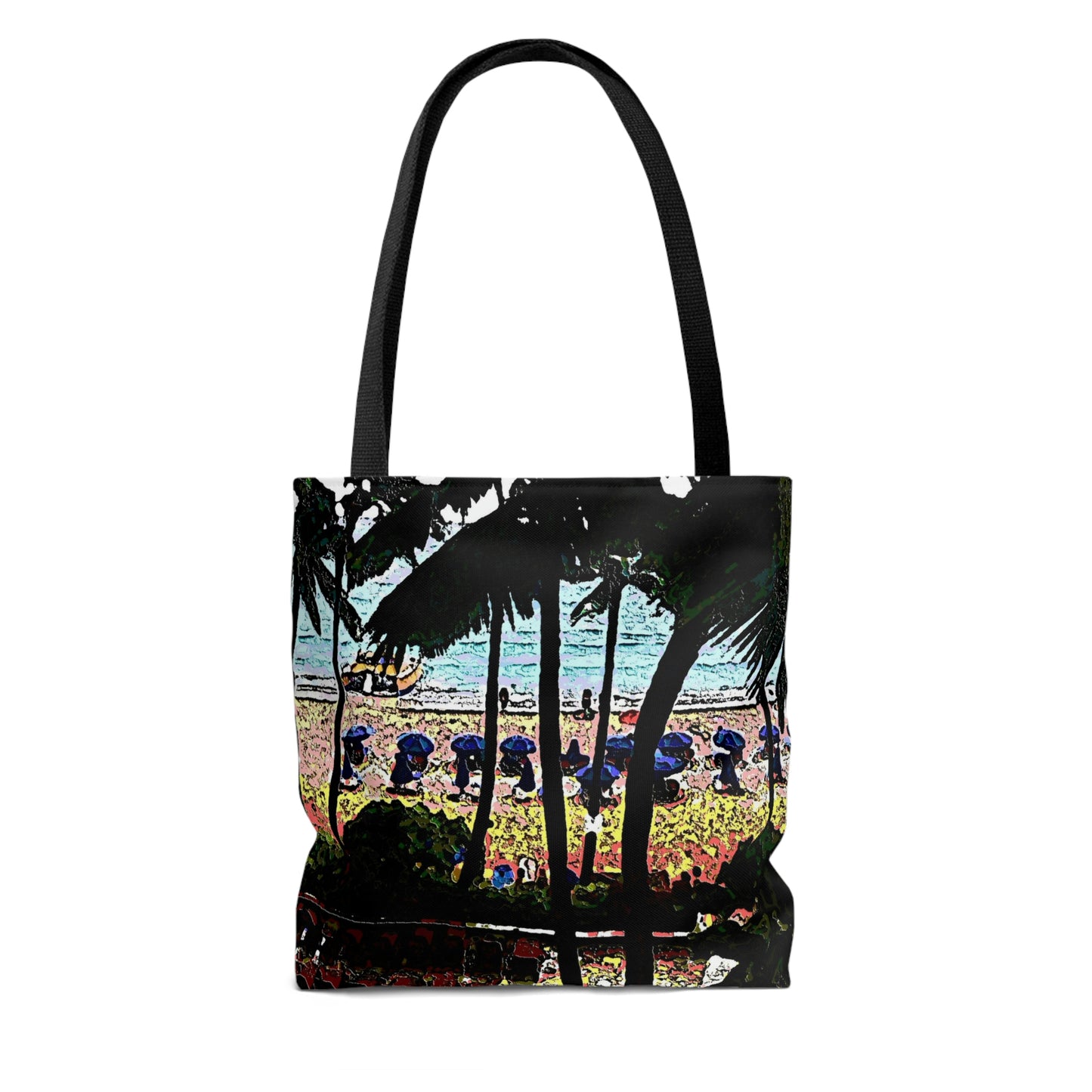 AOP Tote Bag ... "A Beautiful Beach Amongst The Palms" ... The Outrigger Waikiki, Honolulu, Oahu ... Original Works ...