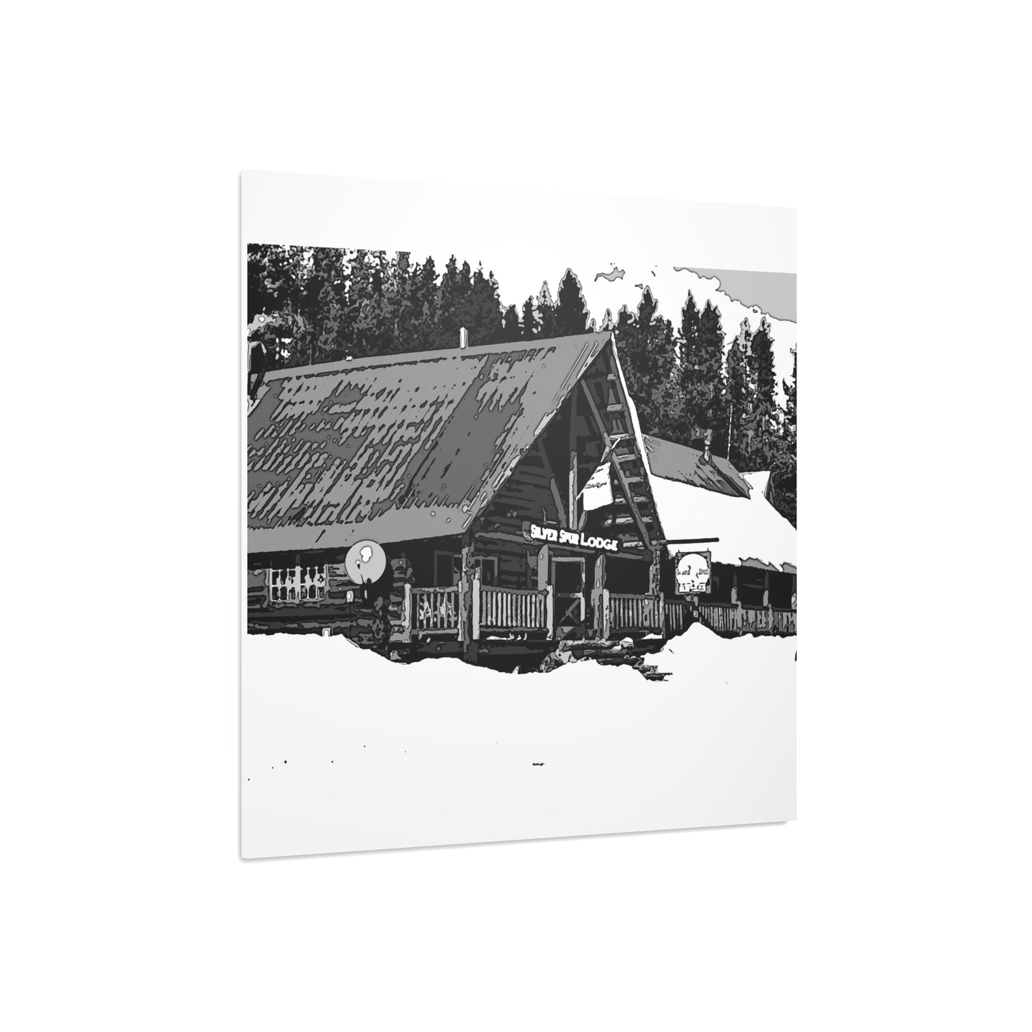 Foam Board ... A Beautiful Lodge & Back-Country Outfitter In A Mountain Town ... 'Dixie, Idaho, November 2022' ... Original Works ...