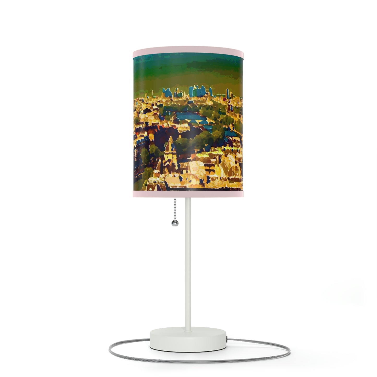 Lamp on a Stand, US|CA plug ... Au Paris ... "Along The River Seine" ... Barbara Joan Bonnel-Holt: 1972 ... Original Works ...