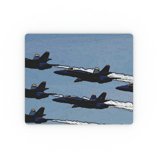 Rectangular Mouse Pad ...  Seattle Seafair ..."Blue Angels Run Over Lake Washington" ... Circa Mid 1980's ... Dr FJ Holt ... Original Works ...