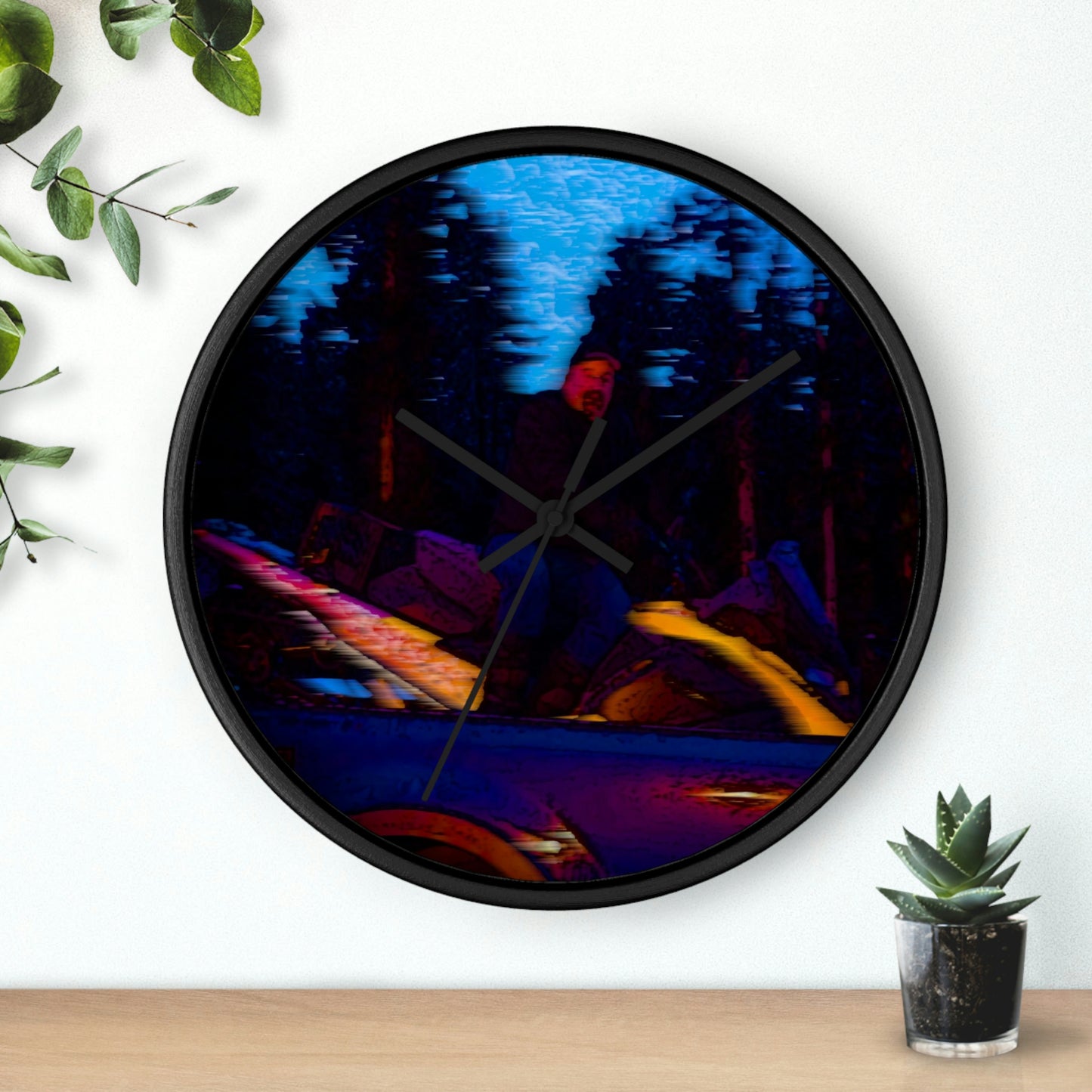 Wall clock ... Two Modes Of Winter Transportation ... "Which One To Drive Next?" ... Choices-Choices-Choices ... Circa 4Jan23 ... Original Works ...