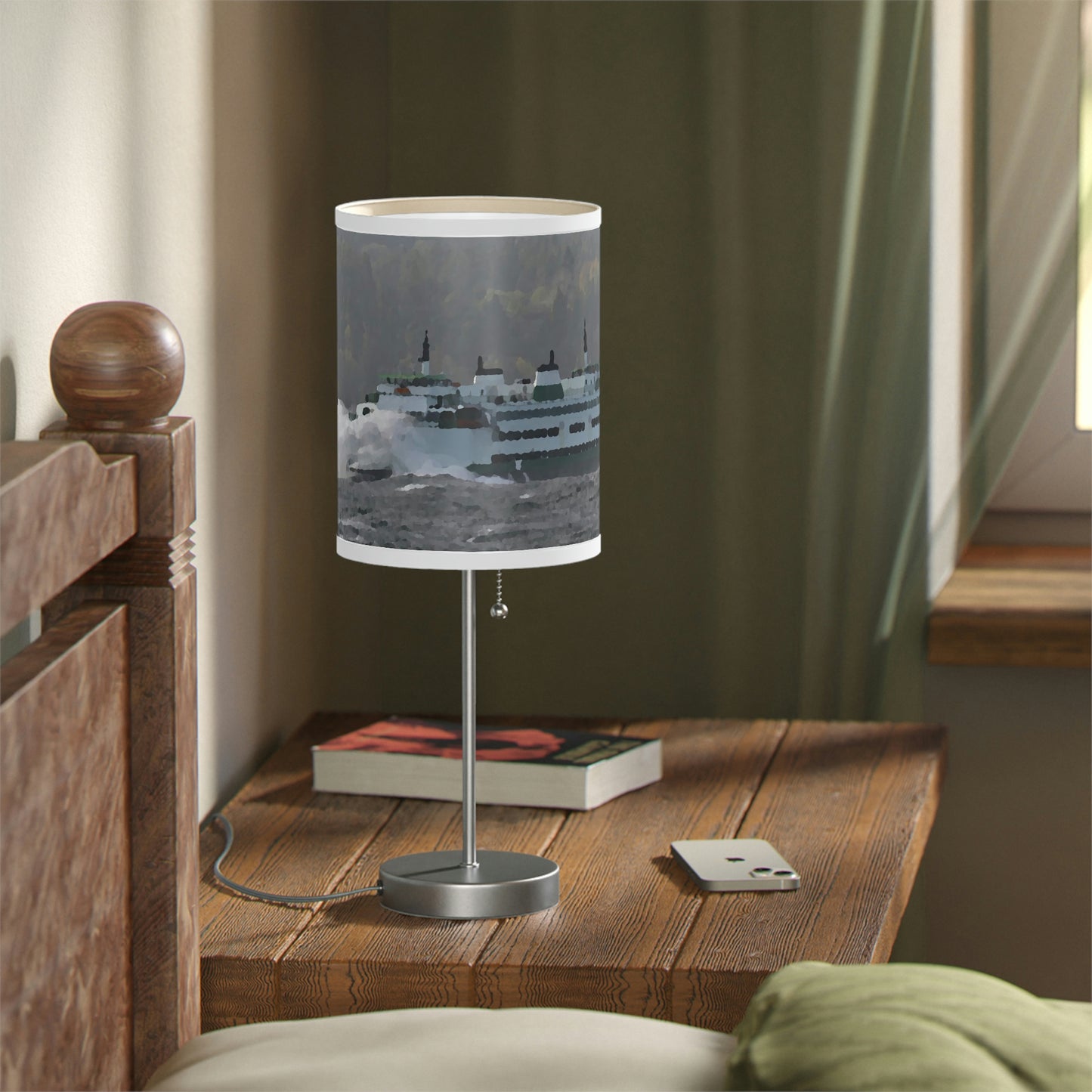 Lamp on a Stand, US|CA plug ... WADOT Ferry Crossing ... "A Very Rough Day" ... Mulkiteo Route ... Family Archives ... Early 1990's' ... Original Works ...
