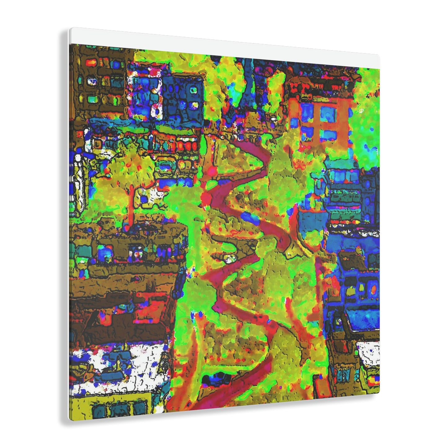Acrylic Prints ... A Crazy Street ... 'Eight Winding Curve-Switchbacks' ... "Lombard Street, San Francisco, CA' ... Family Archives: 1970's ... Original Works ...