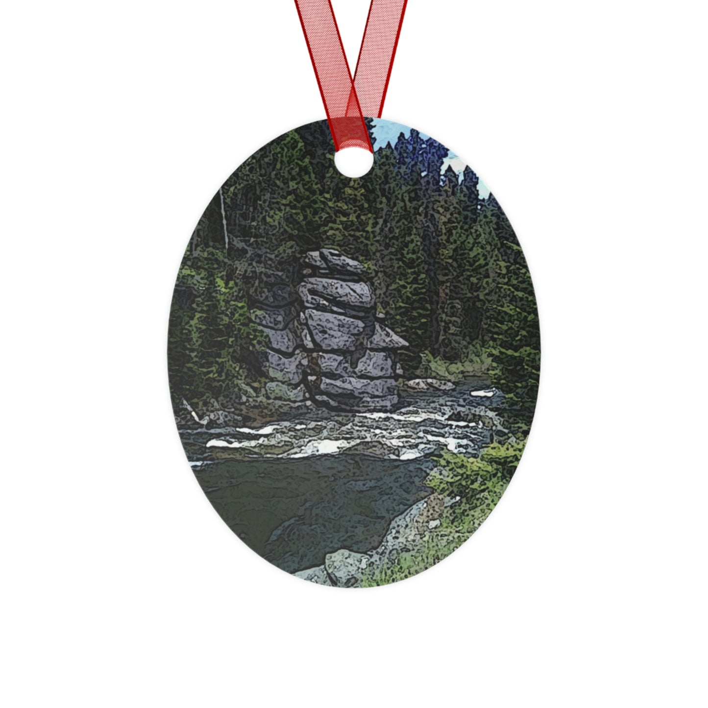 Metal Ornaments ..."I Am Innocent" ... Tricky-Dick Immortalized ... Nixon Rock: Along The River ... Central Idaho, Summer 2020 ... Original Works ...