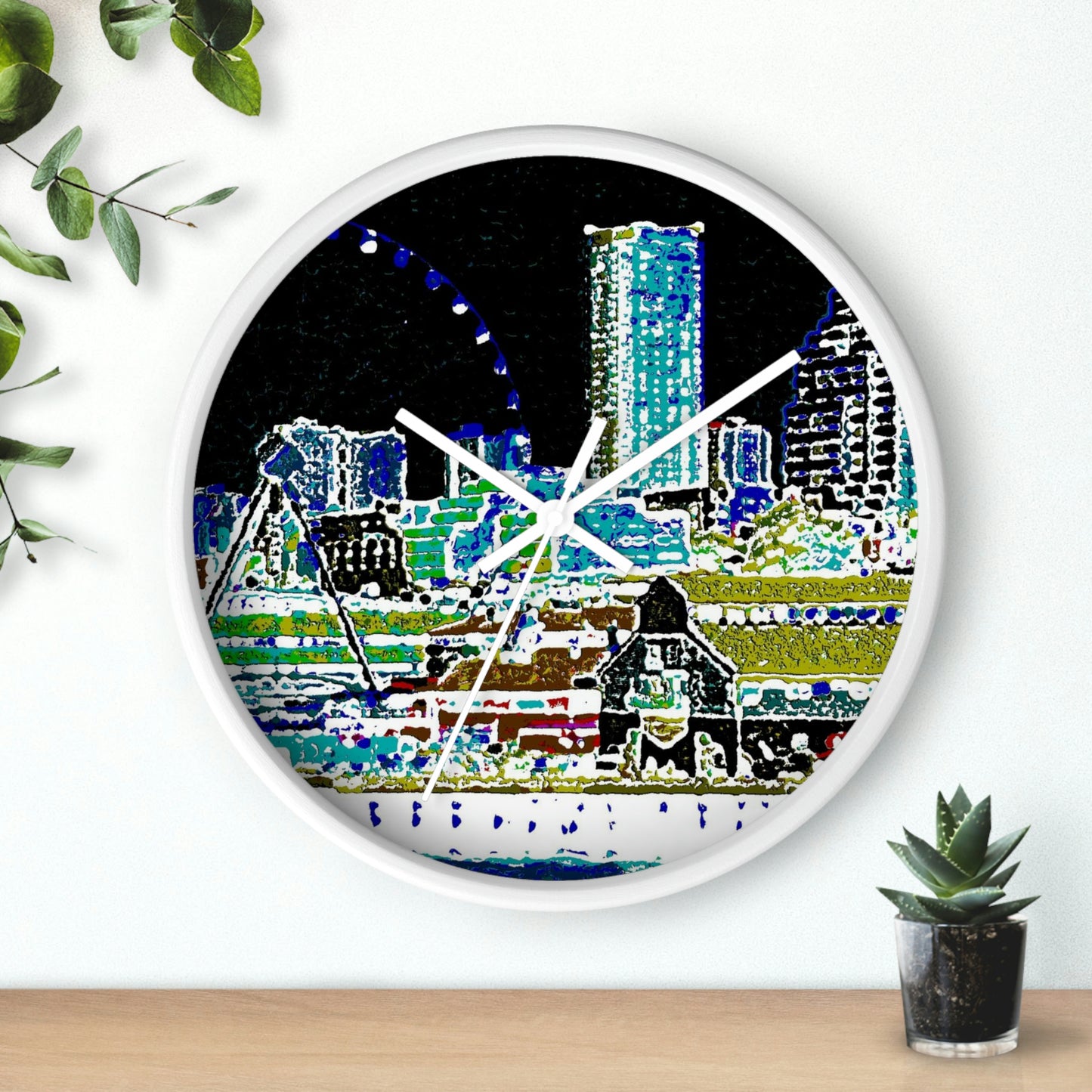 Wall clock ... That Classic Wheel ... 'Seattle's Wheel' ... & An Old Classic Waterside Vendors ...  'Family Archives' ... Original Works ...