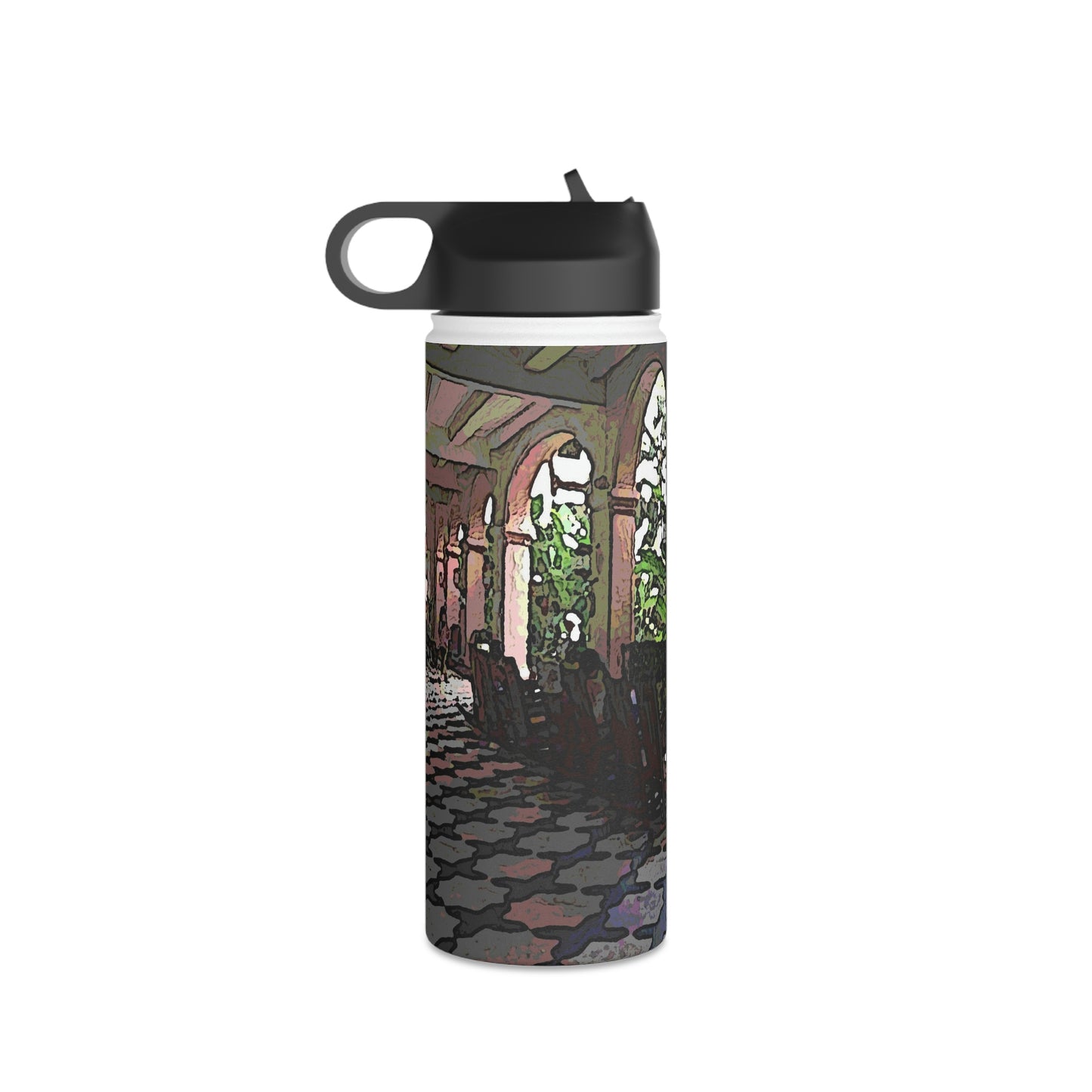 Stainless Steel Water Bottle, Standard Lid ... Lanai & Rocking Chairs At: 'The Pink Palace' ... The Royal Hawai'ian ... Honolulu, HI ... '27Oct2014' ... Original Works ...