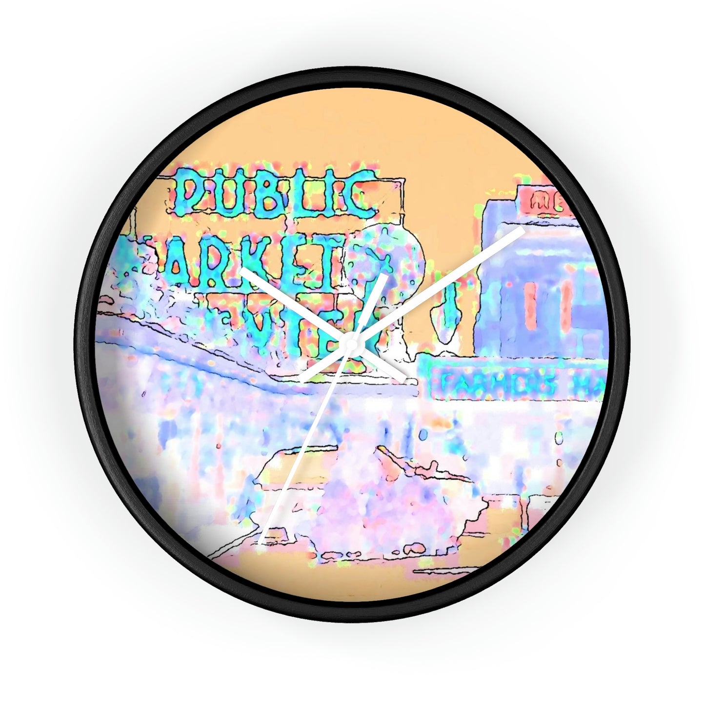 Wall clock ... 'Keep Time' ... The Market-Way ... "At Seattle's World Famous Pike Place Market."