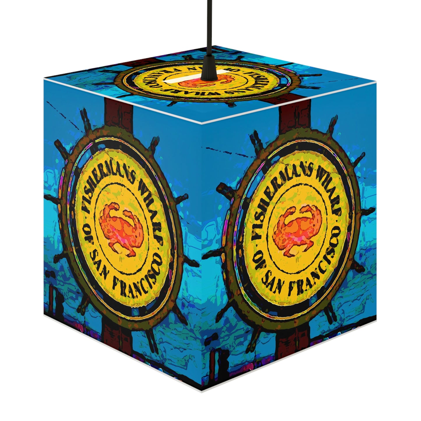 Light Cube Lamp ...  "No.9 Fishermen's Grotto - Fishermen's Wharf, SF, California" ... Family Archives: 1970's ... Original Works ...