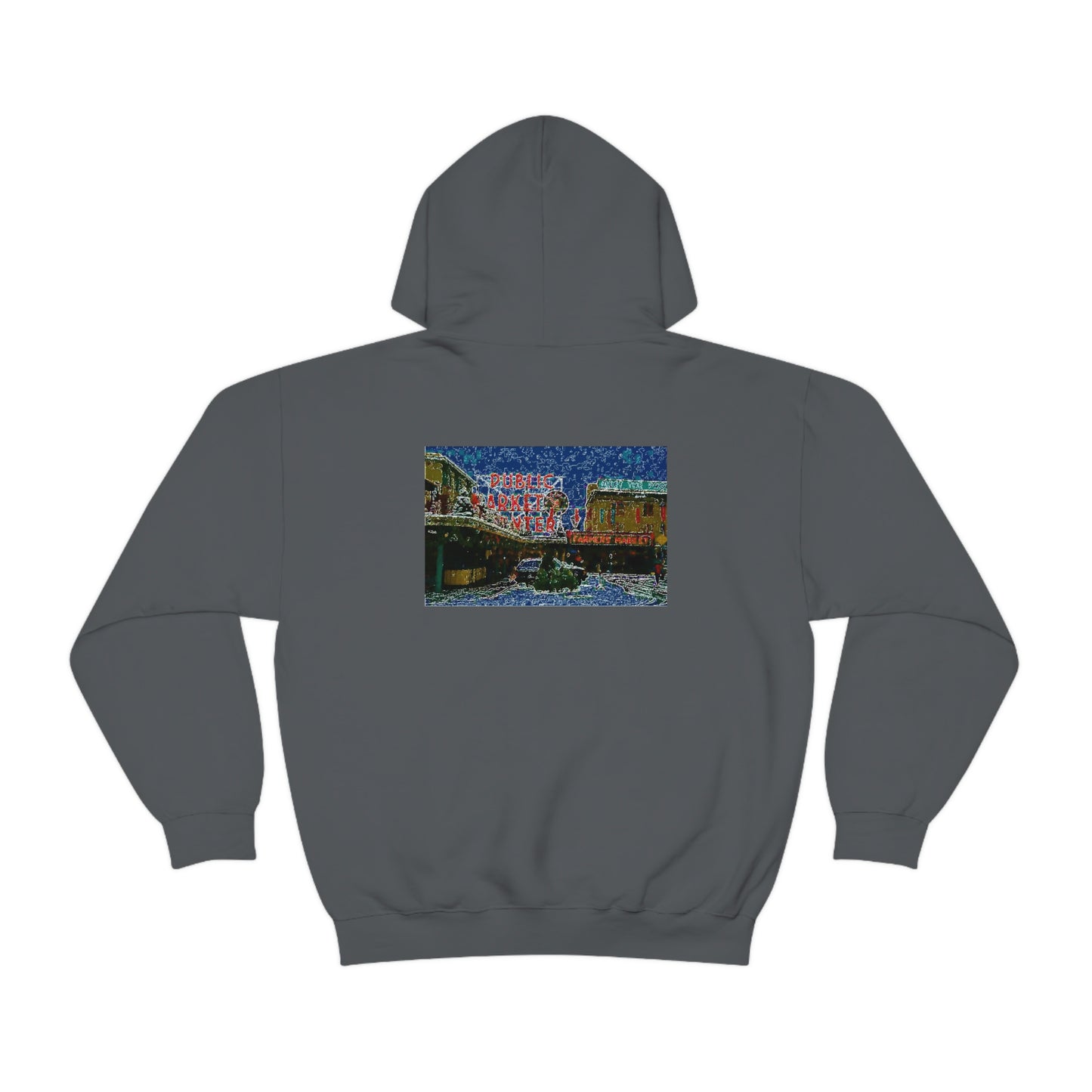 Unisex Heavy Blend™ Hooded Sweatshirt ... Pike Place Market: 'The Public Market', Seattle, Washington. Circa Fall 2013 ...