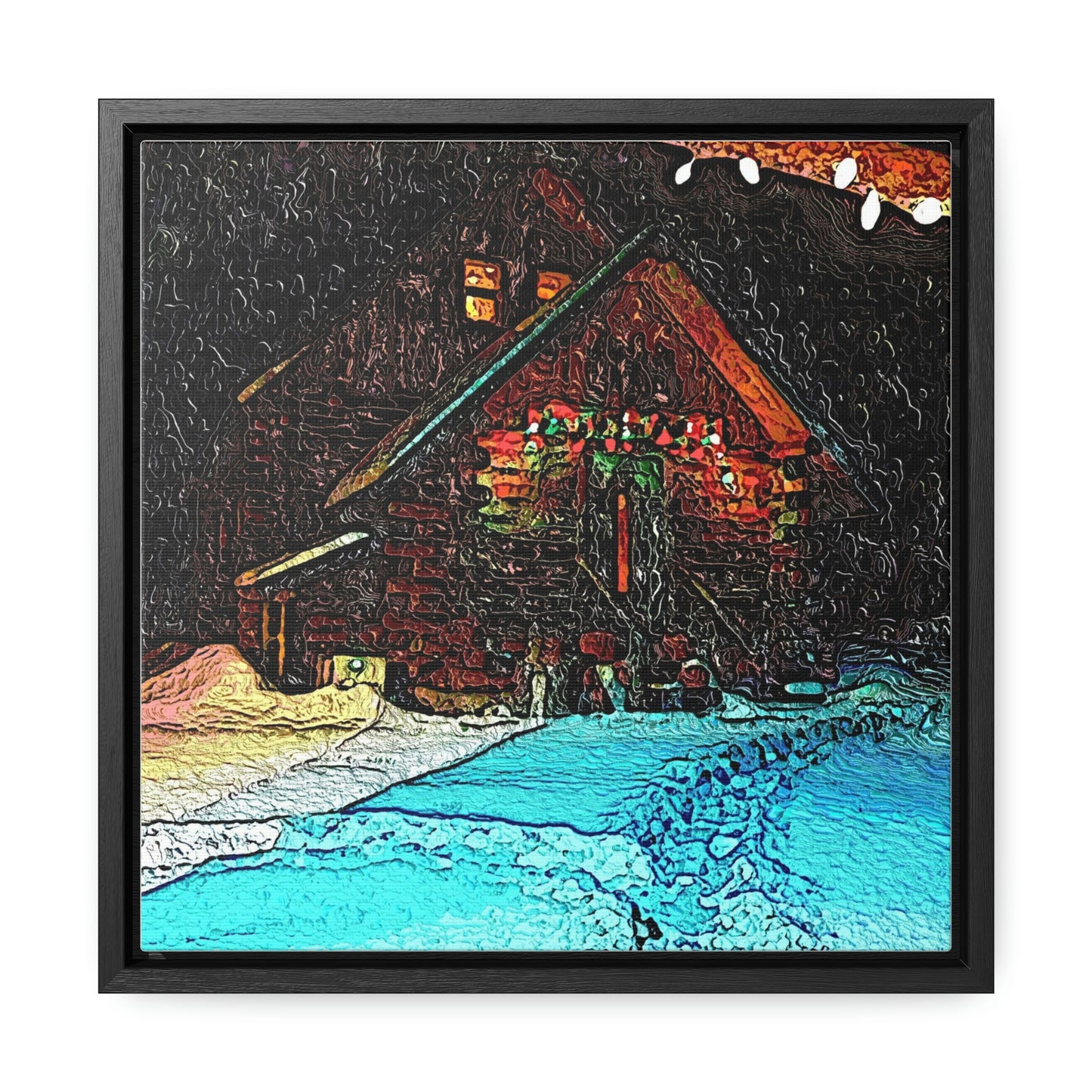 Gallery Canvas Wraps, Square Frame ... A Very Snowy November 2022 ... 'Mountains Of Central Idaho' ... Rhett Creek & Beyond ... Original Works: 10 Hours Rendering Time ...