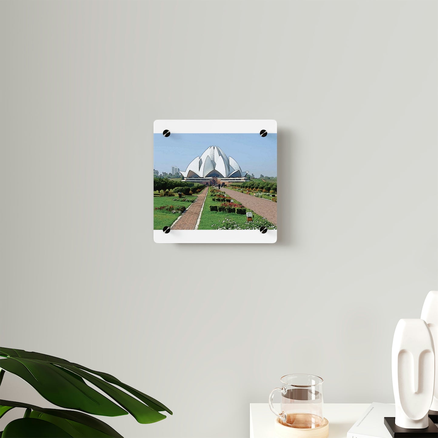 Acrylic Wall Art Panels ... 'Bahai'i House-Of-Worship' ... "Lotus Temple: Delhi, India, 2008" ... Original Works ...