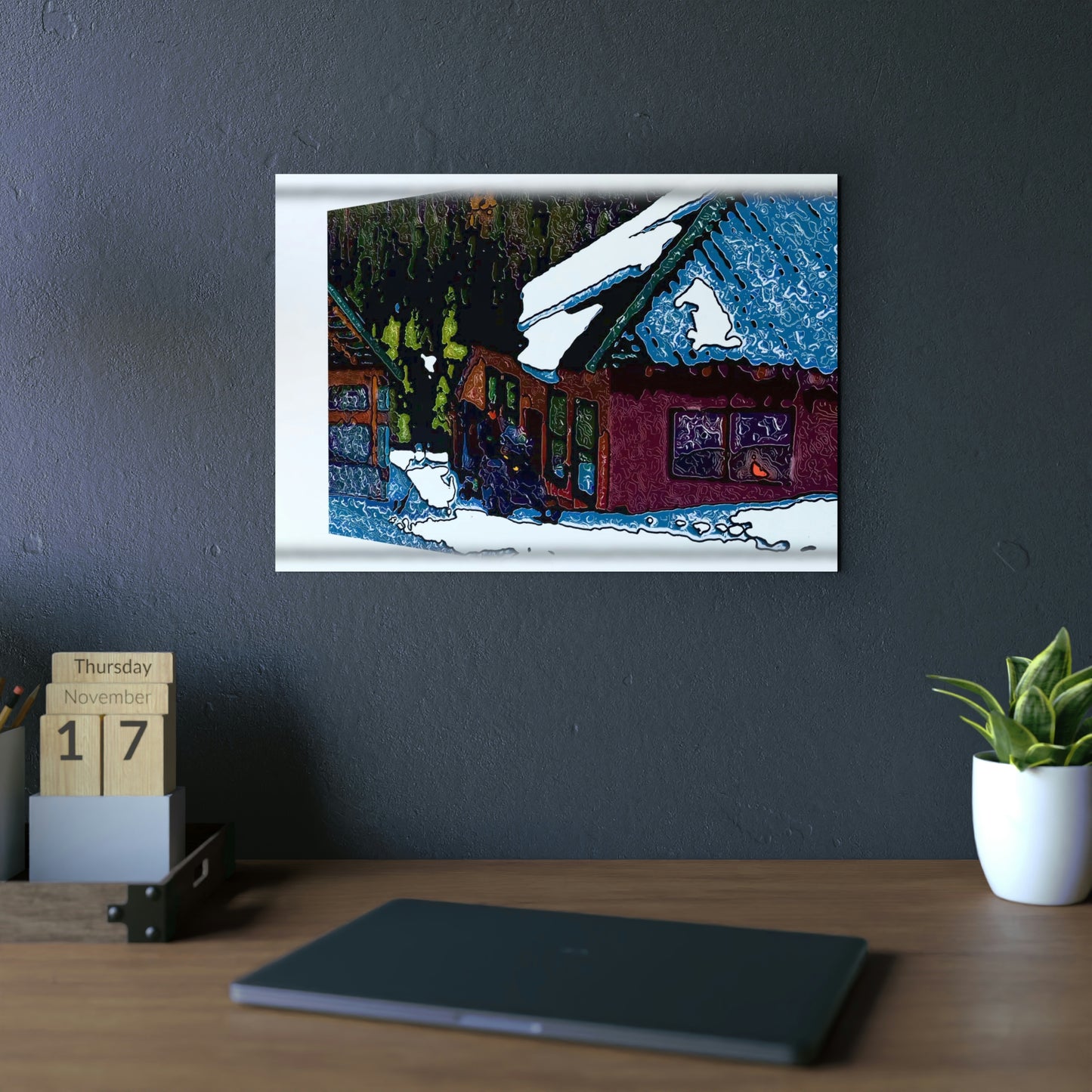 Aluminum Composite Panels ... "3-D & Perspective" ... A Snowmobiler 'Ridest-Through-It' ... Rhett Creek, Idaho ... Original Works ...