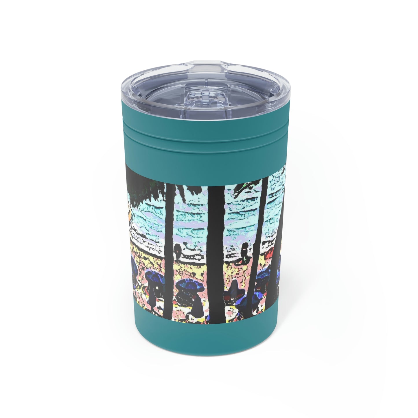 Vacuum Insulated Tumbler, 11oz ... "A Beautiful Beach Amongst The Palms" ... The Outrigger Waikiki, Honolulu, Oahu ... Original Works ...