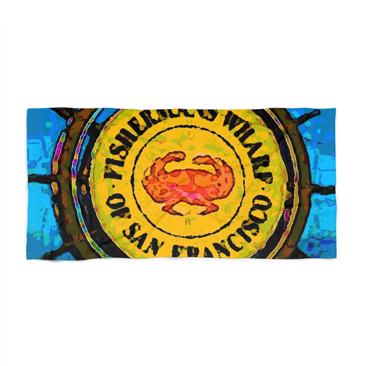 Beach Towel ... "No.9 Fishermen's Grotto - Fishermen's Wharf, SF, California" ... Family Archives: 1970's ... Original Works ...