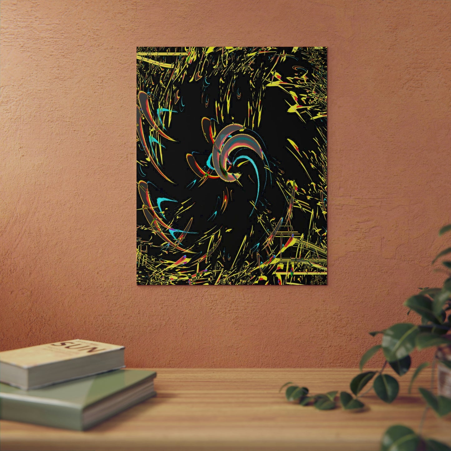 Aluminum Composite Panels ... "Waning 1/8 Moon" ... Central Idaho ... Late-Autumn 2021 ... Renedering Time: 18 Hours ... Original Works ... Mandelbrot & Julian Fractals & Illusions ...
