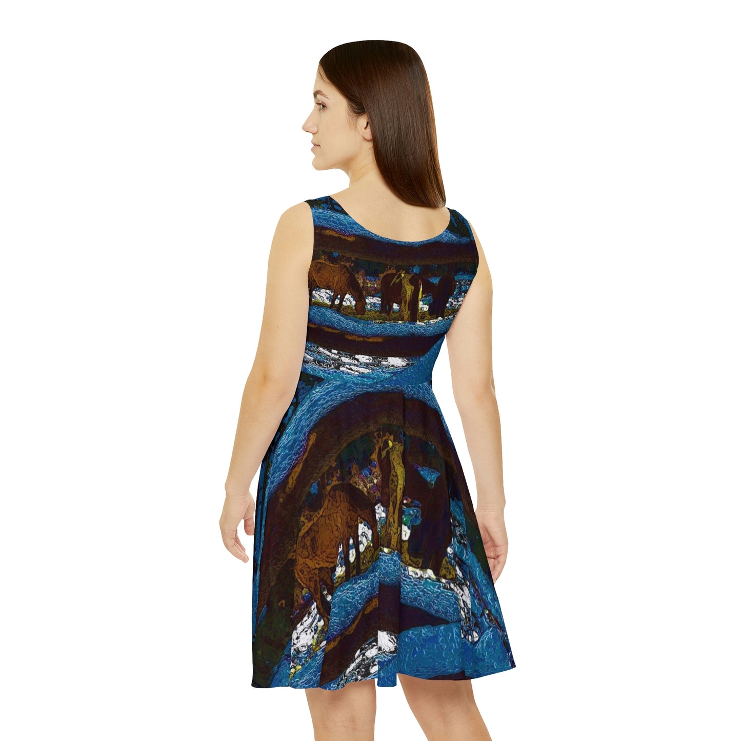 Women's Skater Dress ...  A Horse ... A Saddle ...  Foraging Through The Snow ...  An_Asses 'Cry' ... Central Idaho, November 2022 ...  Original Works ..