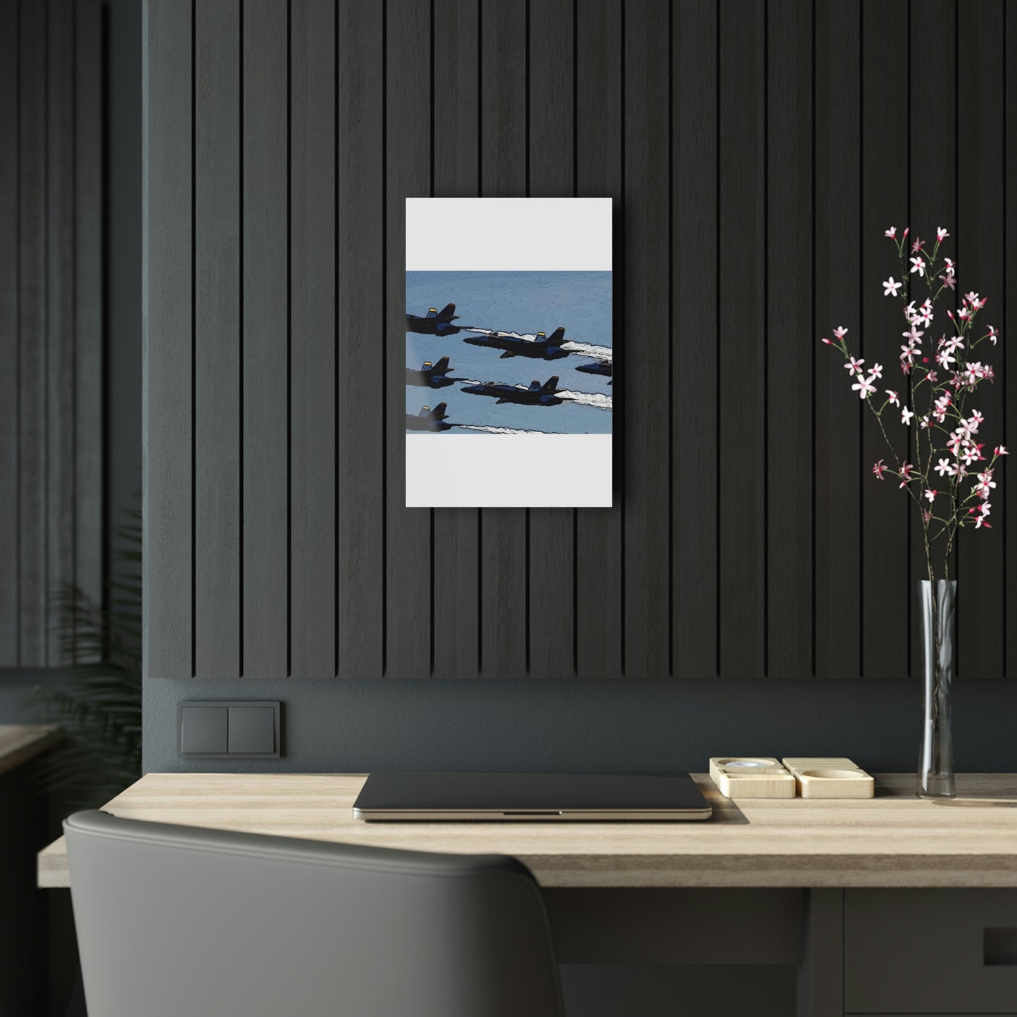 Acrylic Prints ... Seattle Seafair ..."Blue Angels Run Over Lake Washington" ... Circa Mid 1980's ... Dr FJ Holt ... Original Works ...