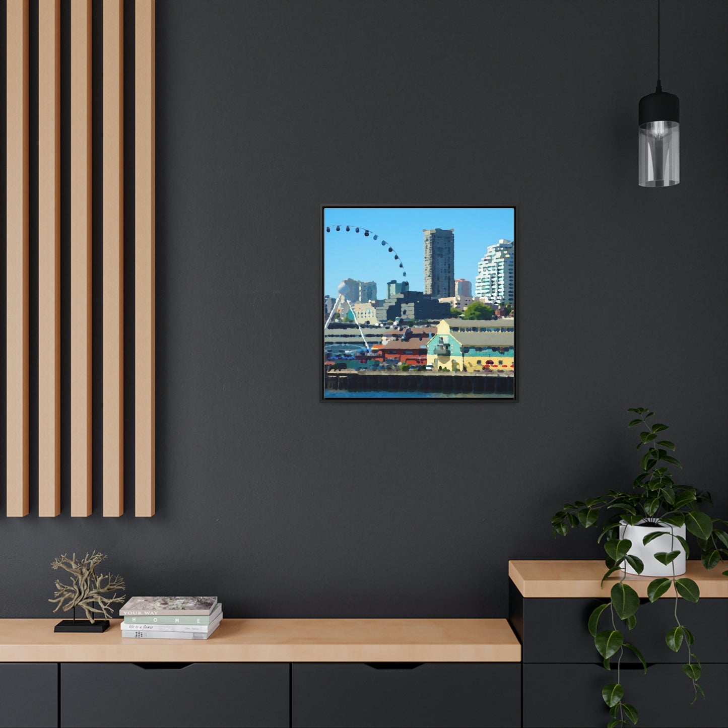 Gallery Canvas Wraps, Square Frame ... That Classic Wheel ... 'Seattle's Wheel' ... & Old Classic Waterside Vendors ...  'Family Archives' ... Original Works ...