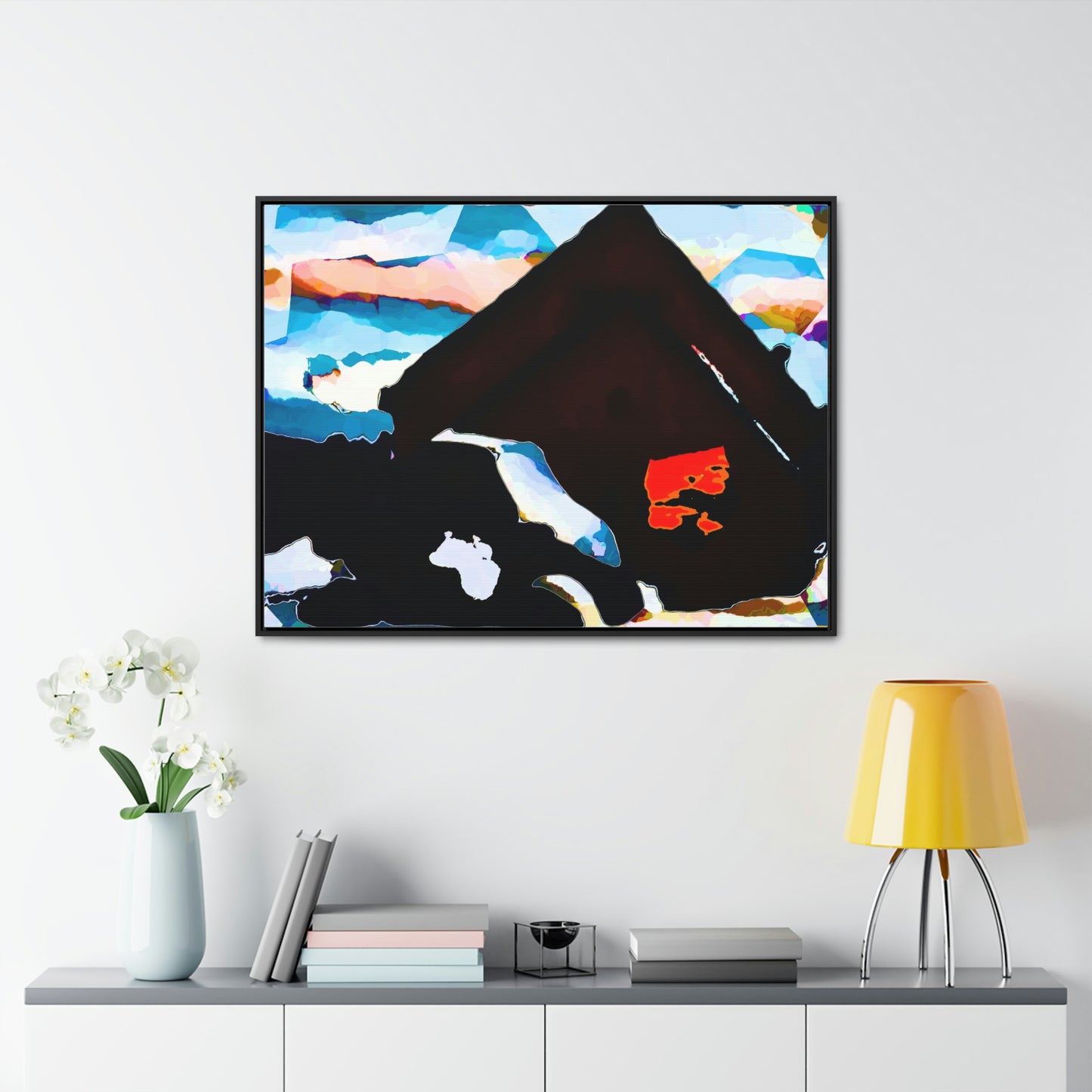 Gallery Canvas Wraps, Horizontal Frame ... After An Intense Snow Storm ... 'Digging Out' ... A Vehicle & Cabin "In The Mountains" ... March 2023 ... Original Works ...
