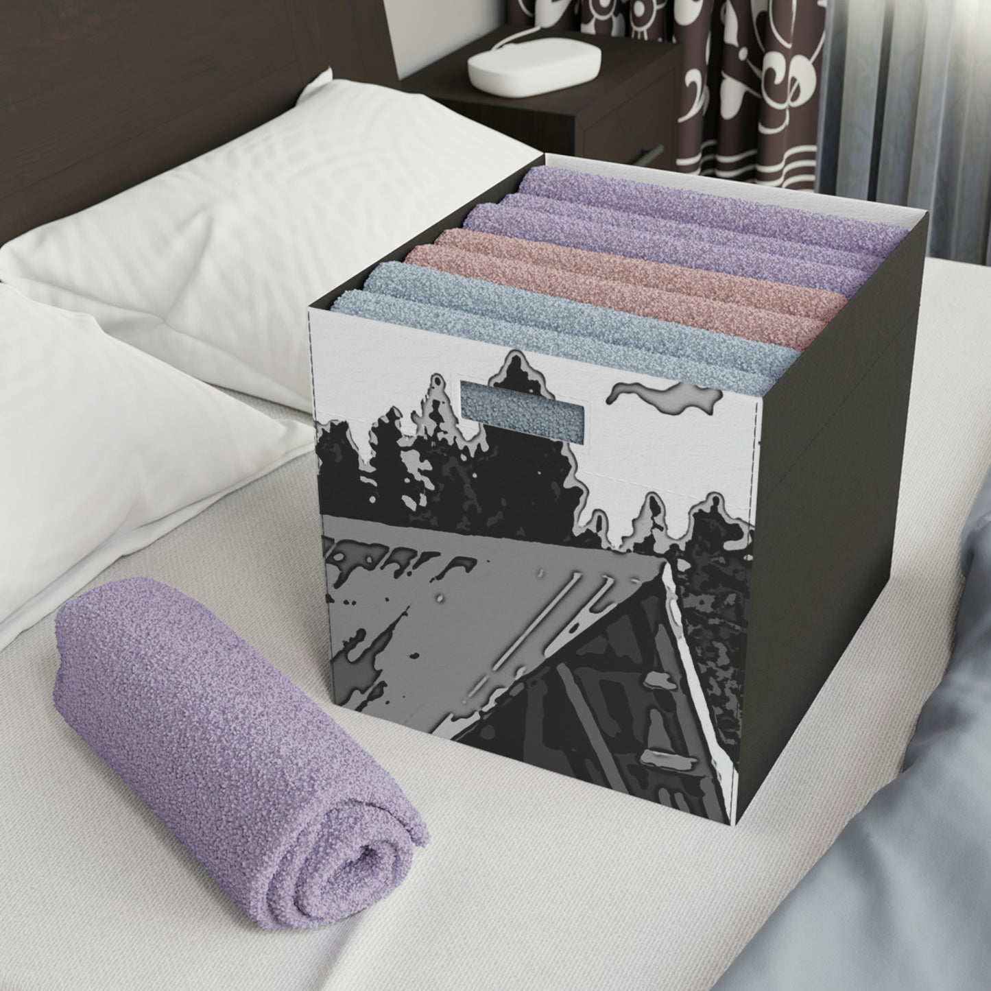 Felt Storage Box ... A Beautiful Lodge & Back-Country Outfitter In A Mountain Town ... 'Dixie, Idaho, November 2022' ... Original Works ...