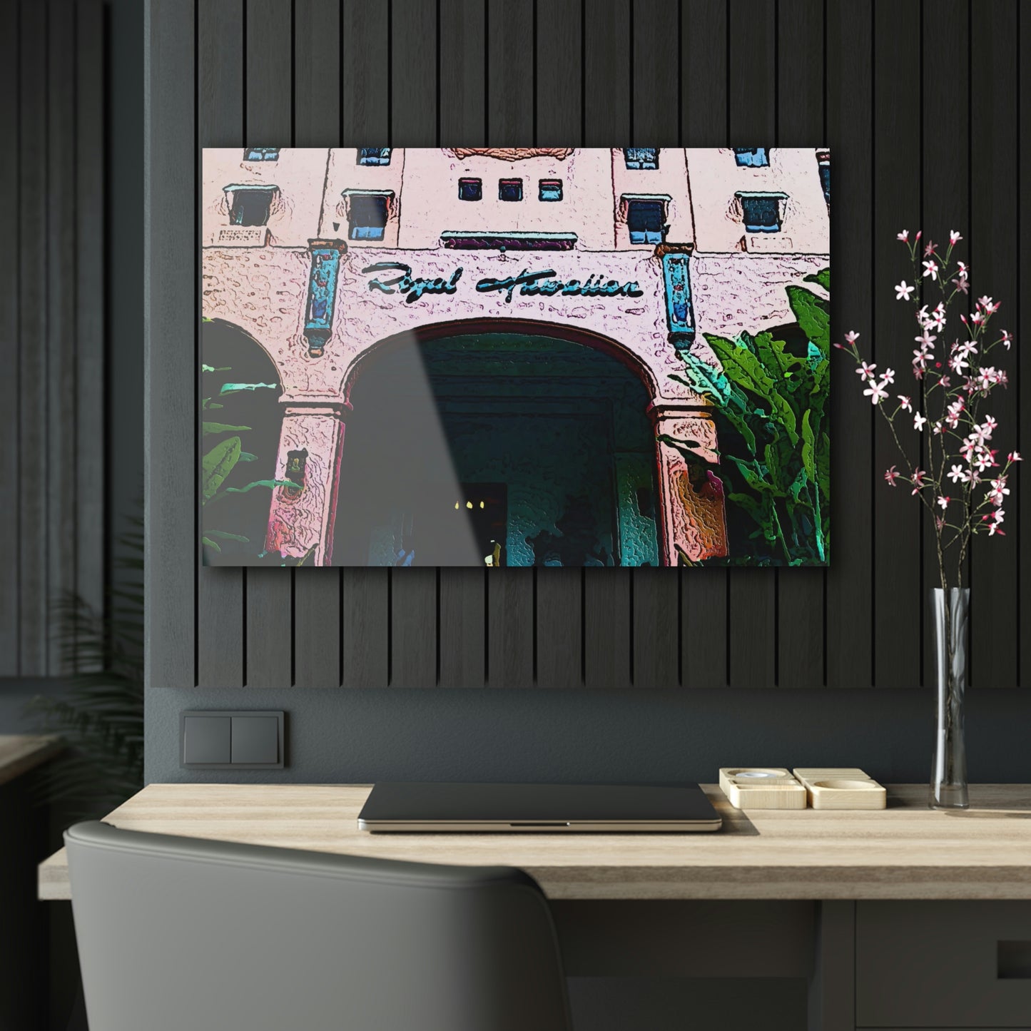 Acrylic Prints ...  "La Grande Entree" At: 'The Pink Palace' ... The Royal Hawai'ian ... Honolulu, HI ... '27Oct2014' ... Original Works ...