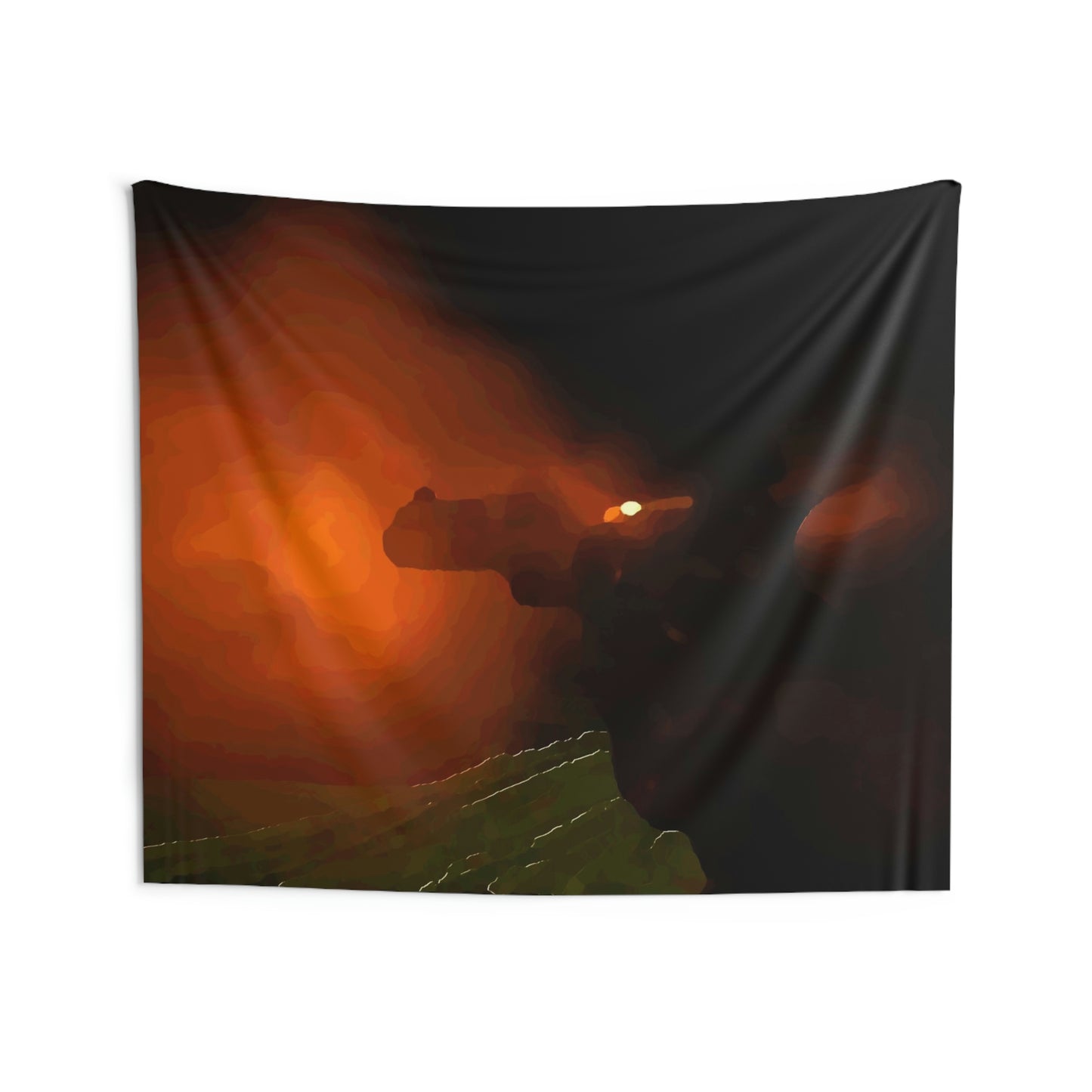 Indoor Wall Tapestries ... Ruger .357 Magnum Early-Morning-Target-Practice ... 'Circa April 2022' ... Original Works ...