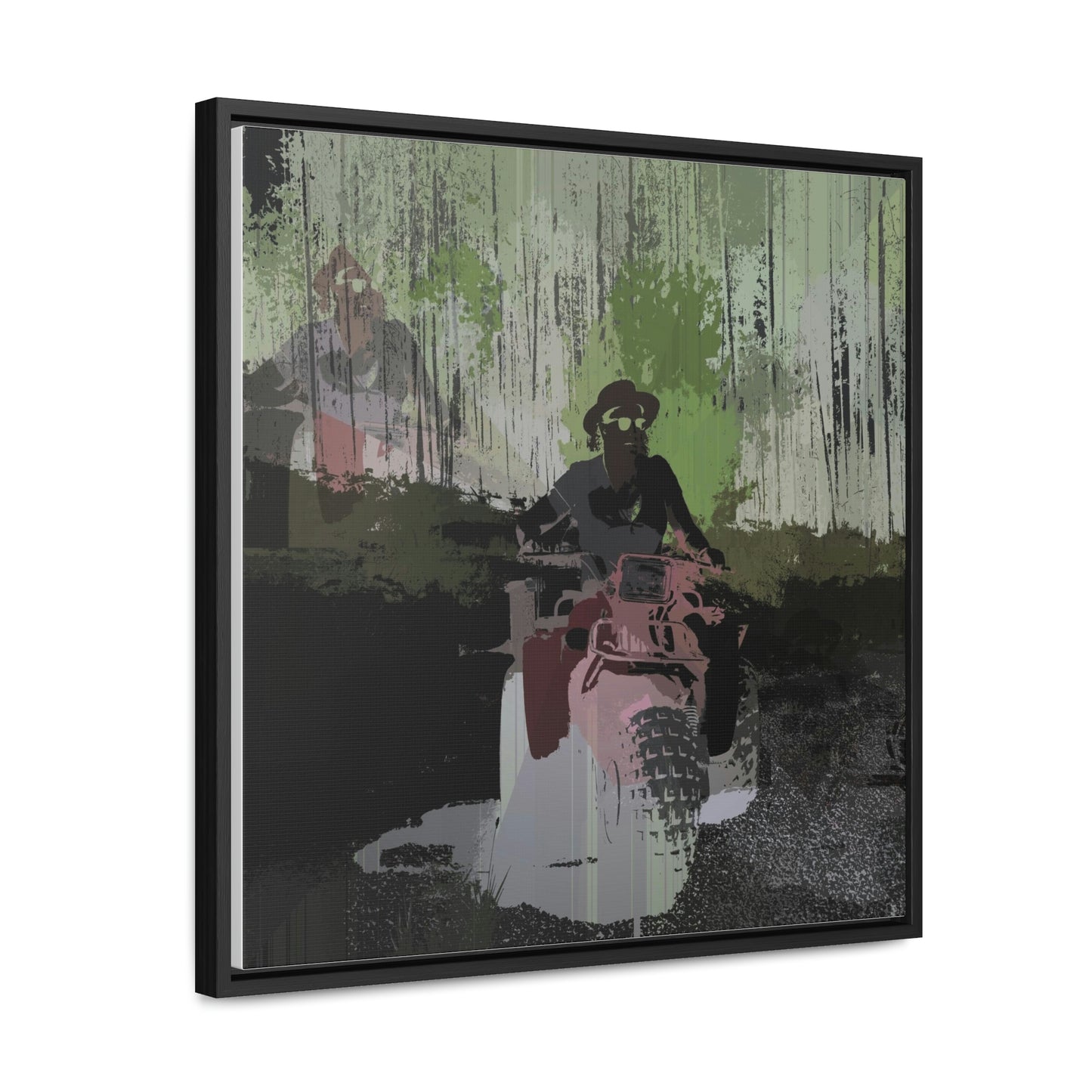 Gallery Canvas Wraps, Square Frame ...  3-Wheeln' N' Groovin The Mountain Roads ... Central Idaho ... Original Works ...