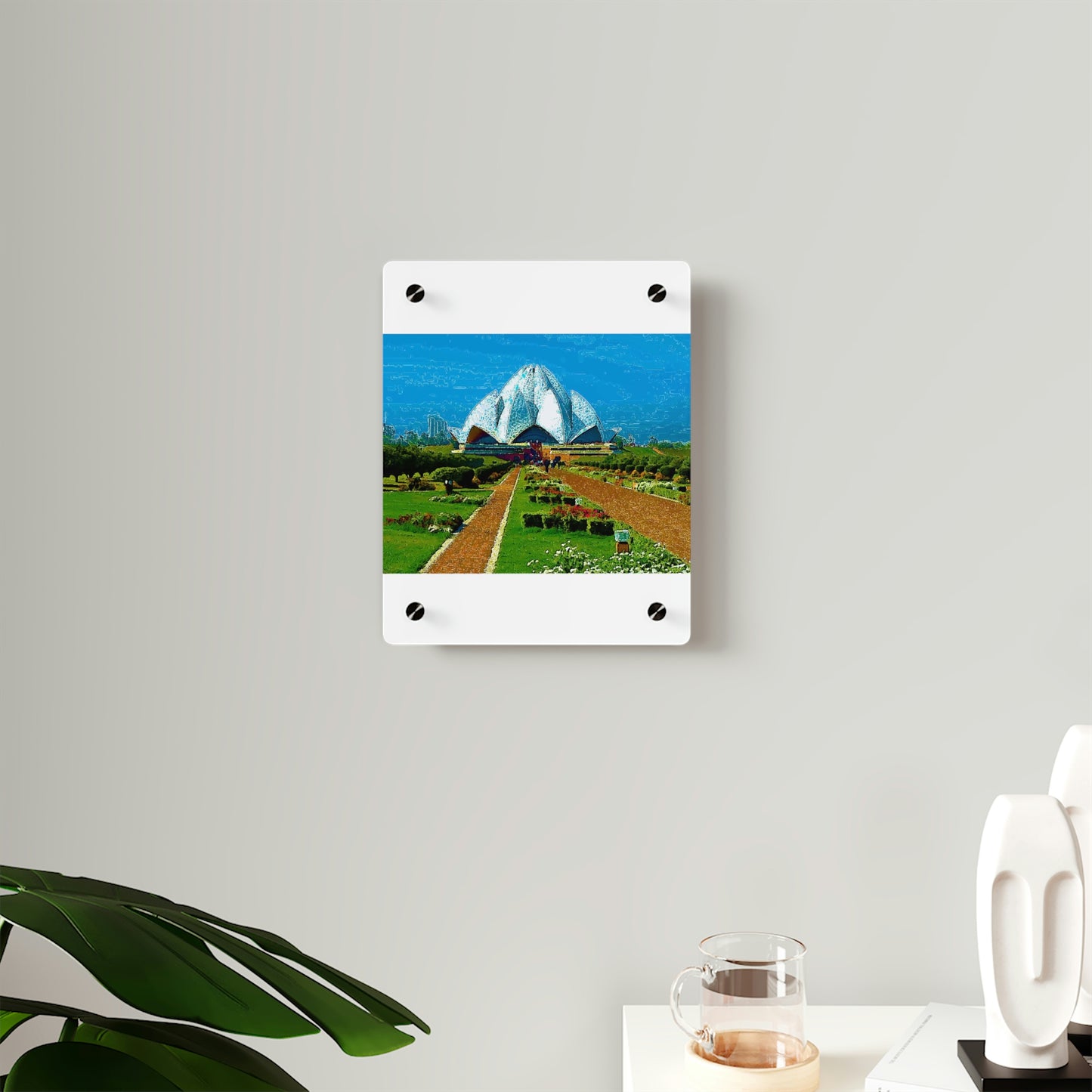 Acrylic Wall Art Panels ... 'Bahai'i House-Of-Worship' ... "Lotus Temple: Delhi, India, 2008" ... Original Works ...