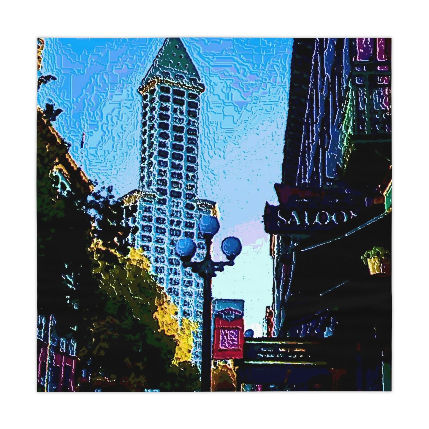 Tablecloth ...  Pioneer Square & Smith Tower ... 'That World Famous View' ... Colleague Supplied Photo ... Original Works ...