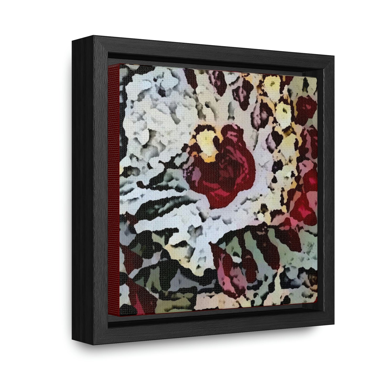 Gallery Canvas Wraps, Square Frame ... "A Friendly Flower" ... Pointsettia 'Pointing' ... Original Works ... (Supplied Photograph) ...
