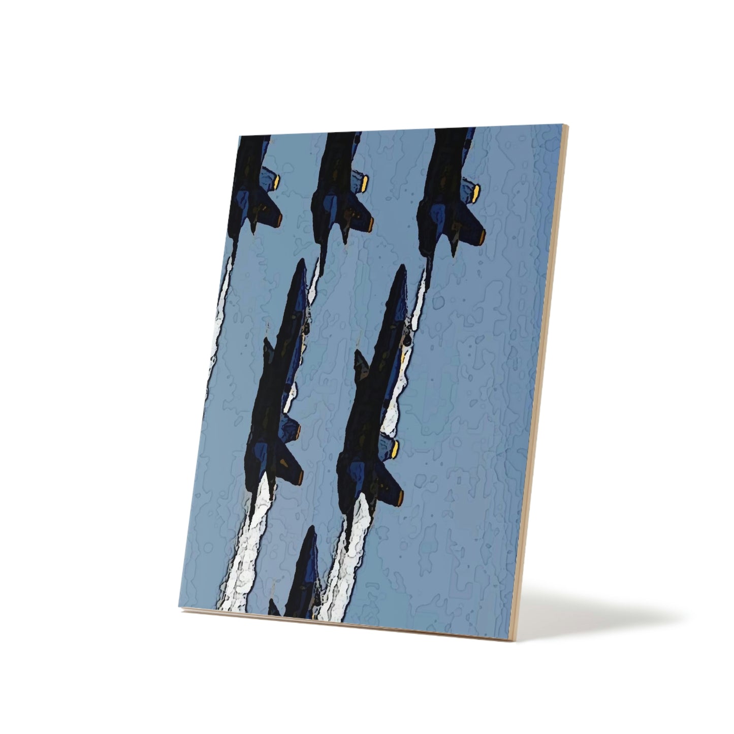Ceramic Photo Tile ... Seattle Seafair ..."Blue Angels Run Over Lake Washington" ... Circa Mid 1980's ... Dr FJ Holt ... Original Works ...