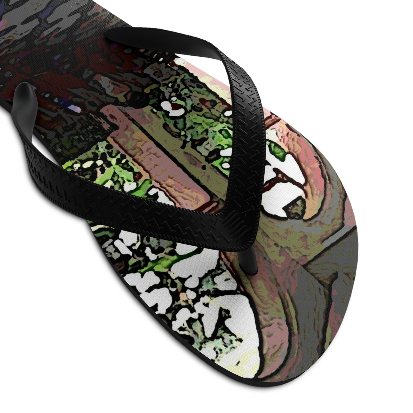 Unisex Flip-Flops ... Lanai & Rocking Chairs At: 'The Pink Palace' ... The Royal Hawai'ian ... Honolulu, HI ... '27Oct2014' ... Original Works ...