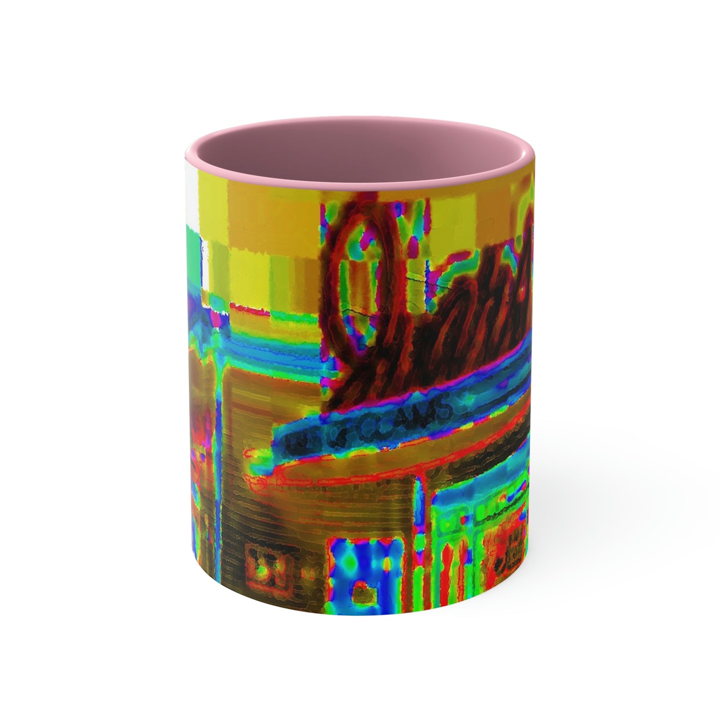 Accent Coffee Mug, 11oz ...  In-A-Hurry & Stressed? ... Remember: Keep "Clam" ... Clam_Happy ...  'Ivars: Seattle Waterfront' ... Personal Archives ... Original Works ...