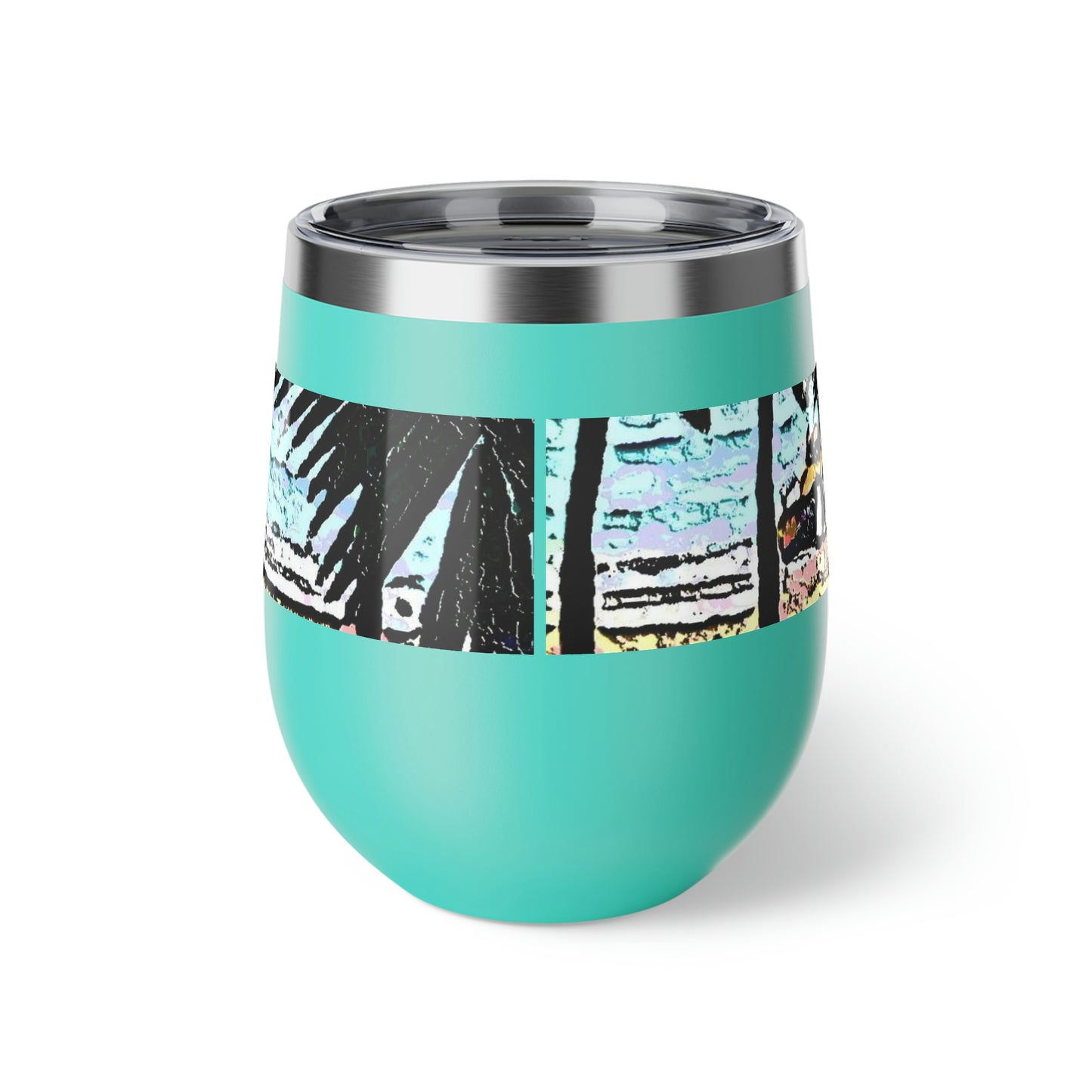 Copper Vacuum Insulated Cup, 12oz ... "A Beautiful Beach Amongst The Palms" ... The Outrigger Waikiki, Honolulu, Oahu ... Original Works ...