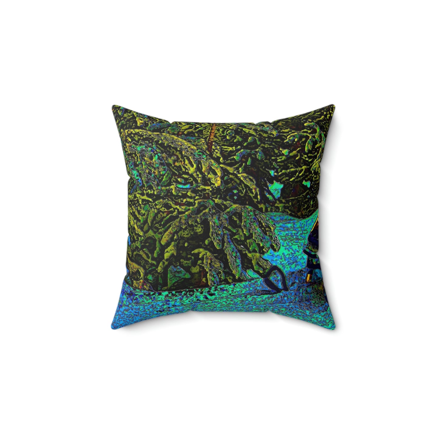 Spun Polyester Square Pillow ... Yep ... "Another Day ... Riding Through The Wilderness ... " ... February 2023 ... Original Works ...