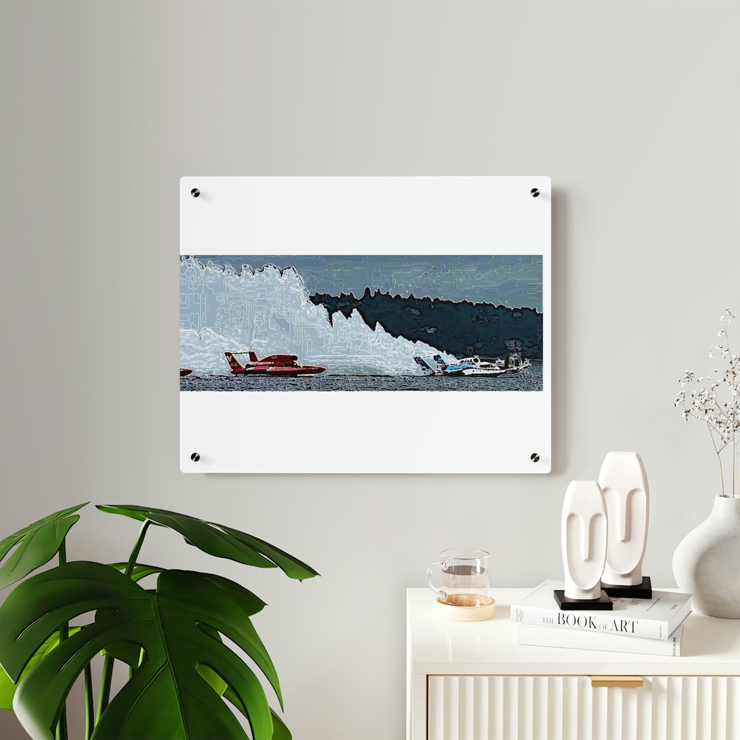 Acrylic Wall Art Panels ... Seattle Columbia Cup On Lake Washington ... "Dave Wilcox Heads For The Win" ... Associate Gift-Photo ... Original Works ...