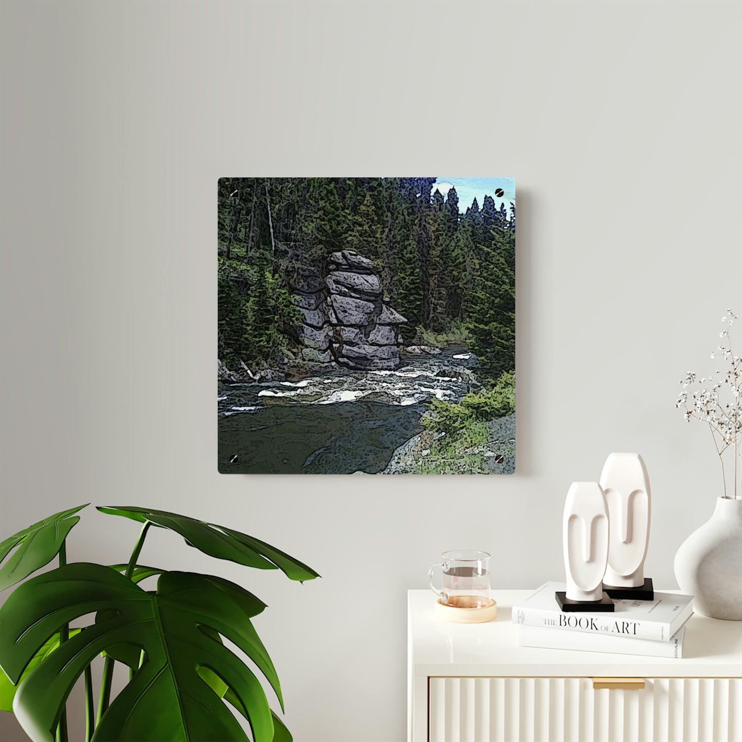 Acrylic Wall Art Panels ... "I Am Innocent" ... Tricky-Dick Immortalized ... Nixon Rock: Along The River ... Central Idaho, Summer 2020 ... Original Works ...