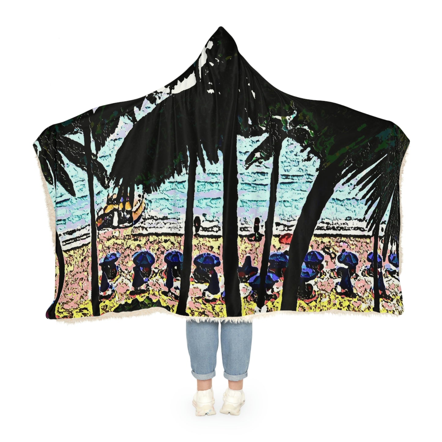 Snuggle Blanket ... "A Beautiful Beach Amongst The Palms" ... The Outrigger Waikiki, Honolulu, Oahu ... Original Works ...