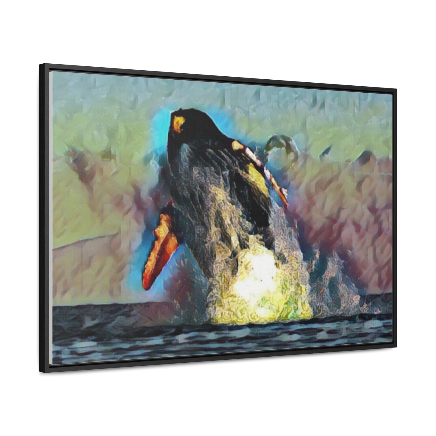 Gallery Canvas Wraps, Horizontal Frame ... An Extraordinary Humpback Breach ... 'With Explosive Energy' ... Family Archives (KPH) ... Circa: 21st Century. Maui, HI ... Original Works ...
