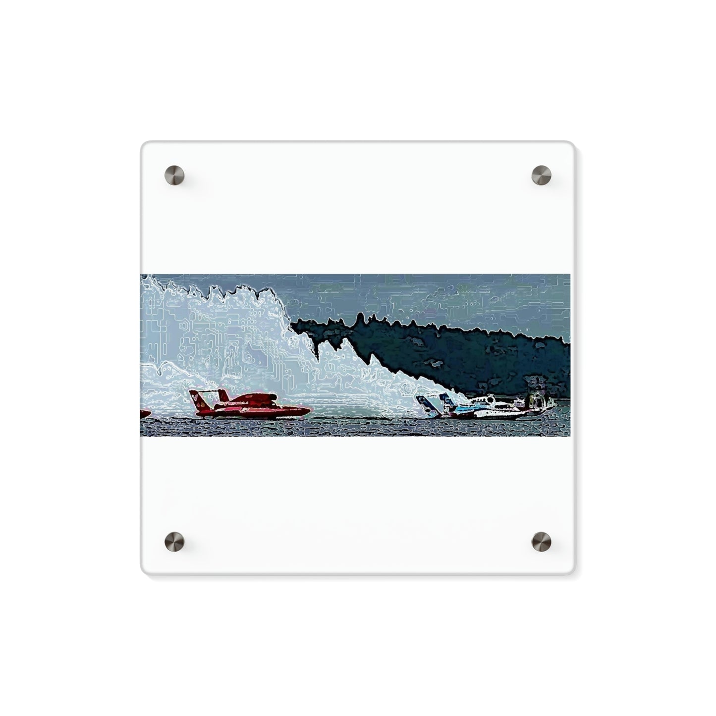 Acrylic Wall Art Panels ... Seattle Columbia Cup On Lake Washington ... "Dave Wilcox Heads For The Win" ... Associate Gift-Photo ... Original Works ...