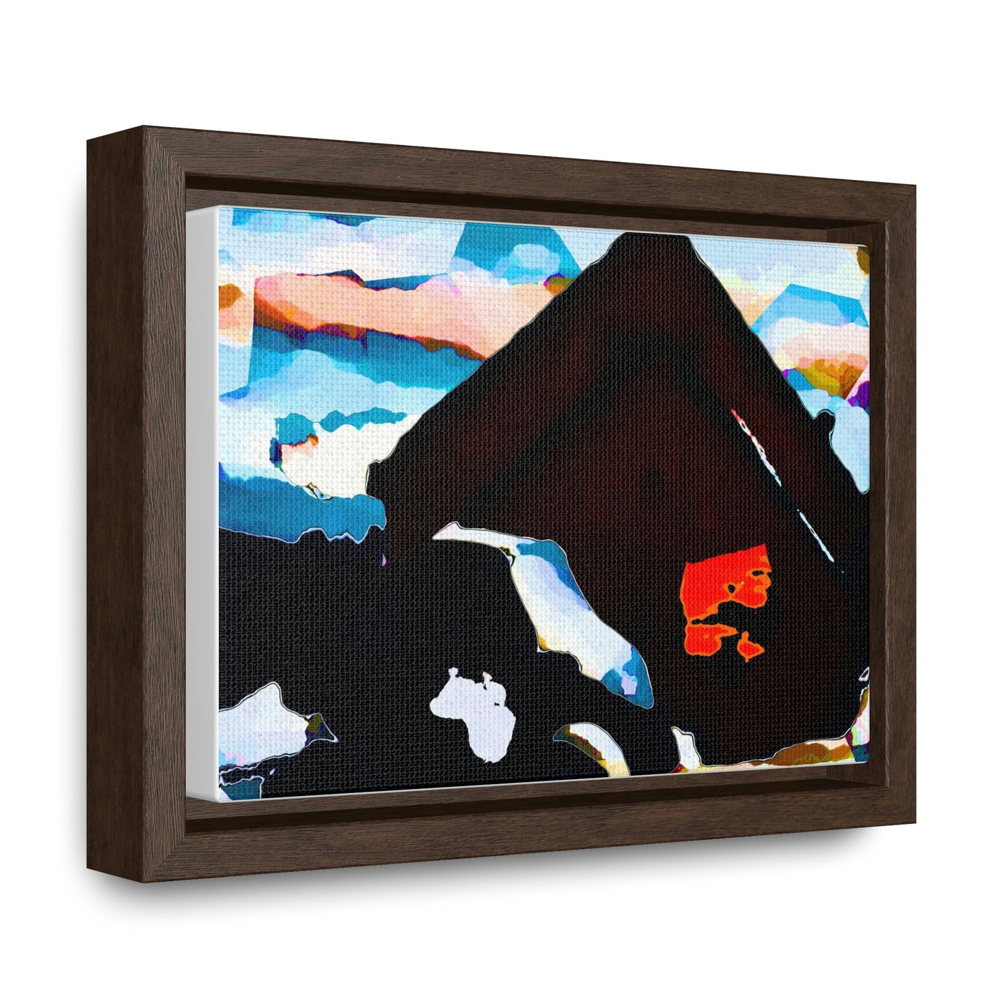 Gallery Canvas Wraps, Horizontal Frame ... After An Intense Snow Storm ... 'Digging Out' ... A Vehicle & Cabin "In The Mountains" ... March 2023 ... Original Works ...